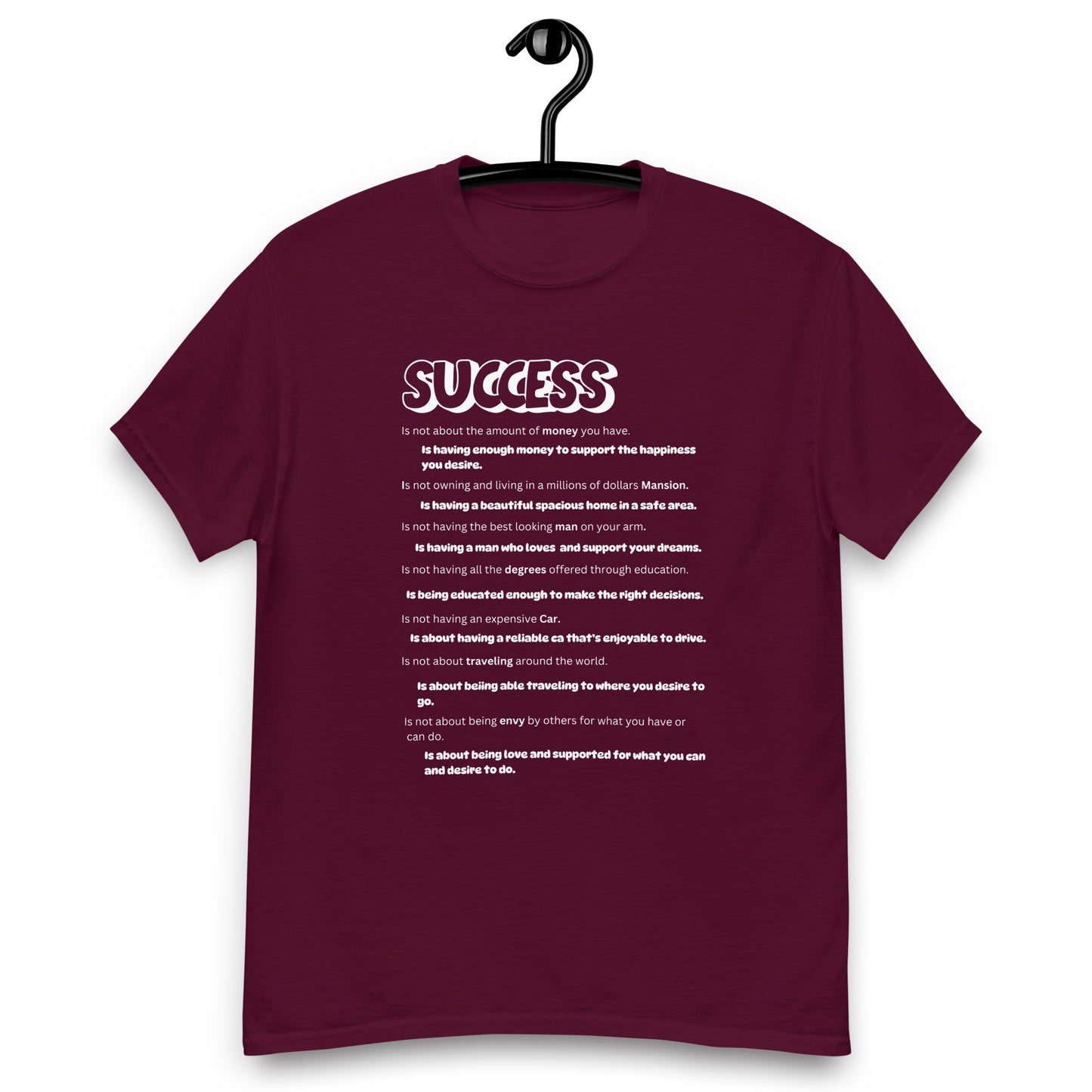 Success Wht Unisex Classic Tee