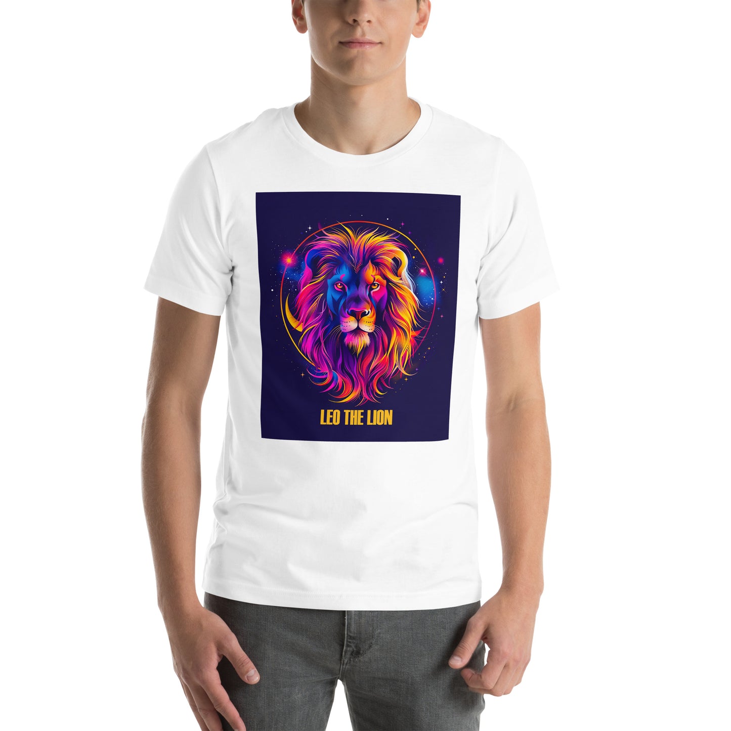 Leo Zodiac Neon Unisex T-shirt