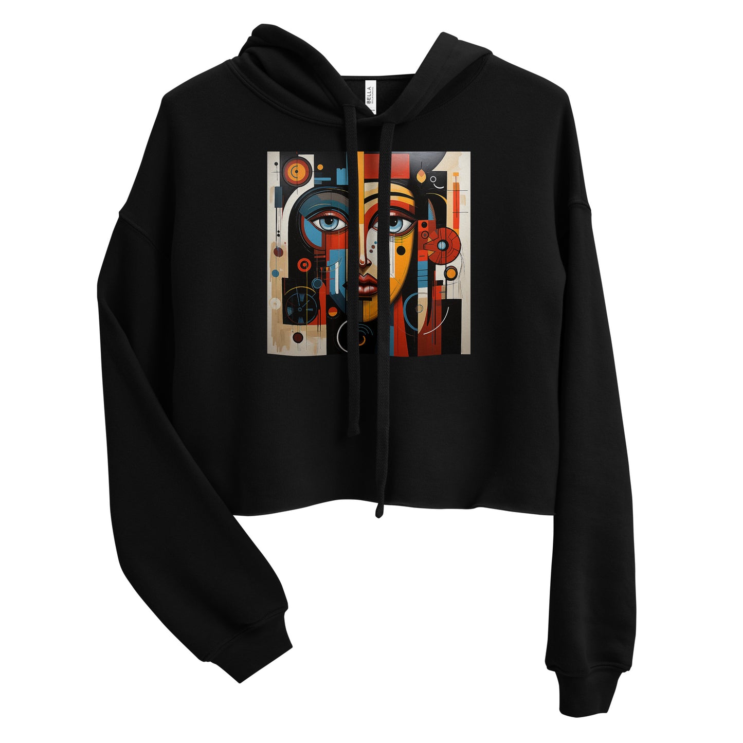 Patterns of A Face - Crop Hoodie