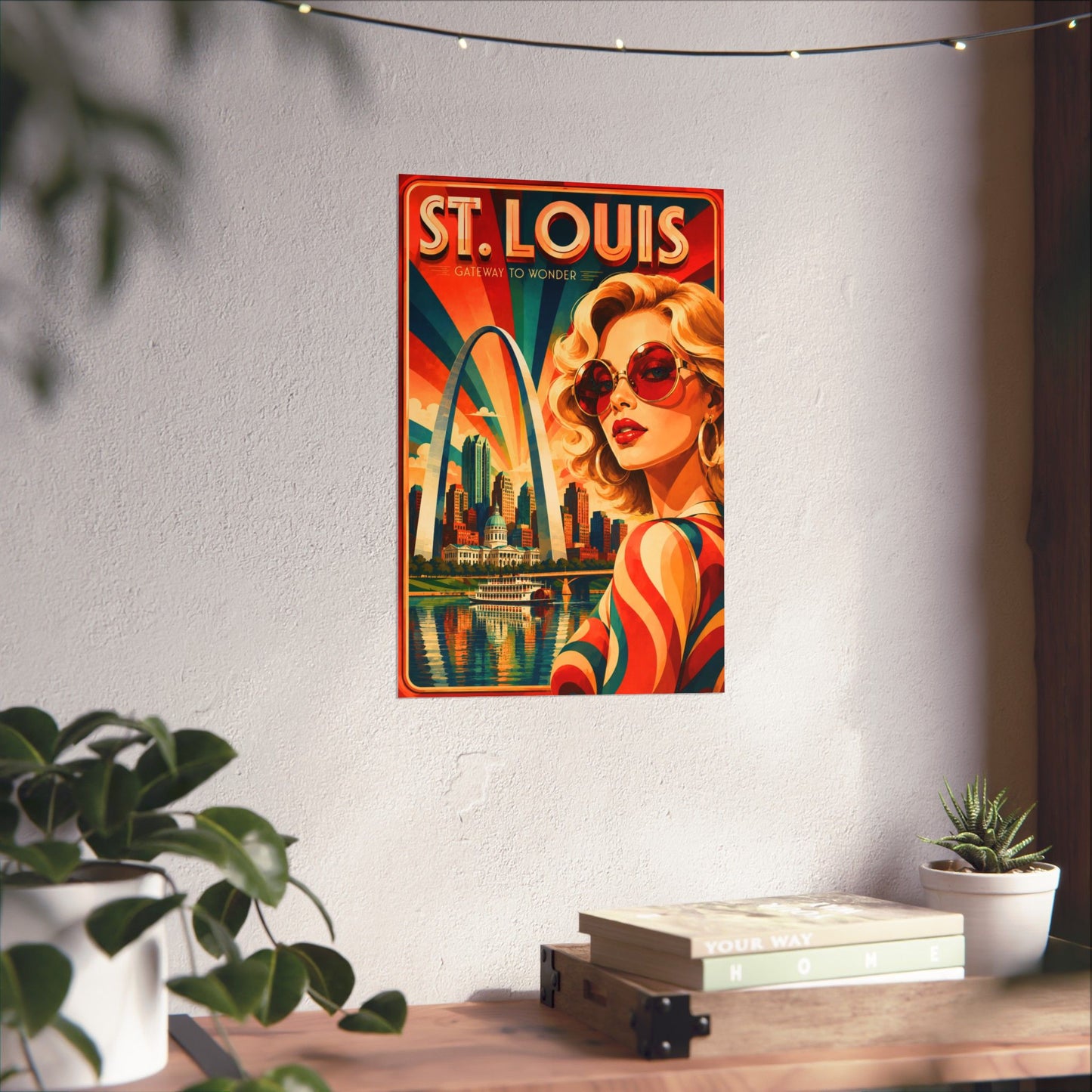 St. Louis Retro Travel Poster — Matte Vertical Poster