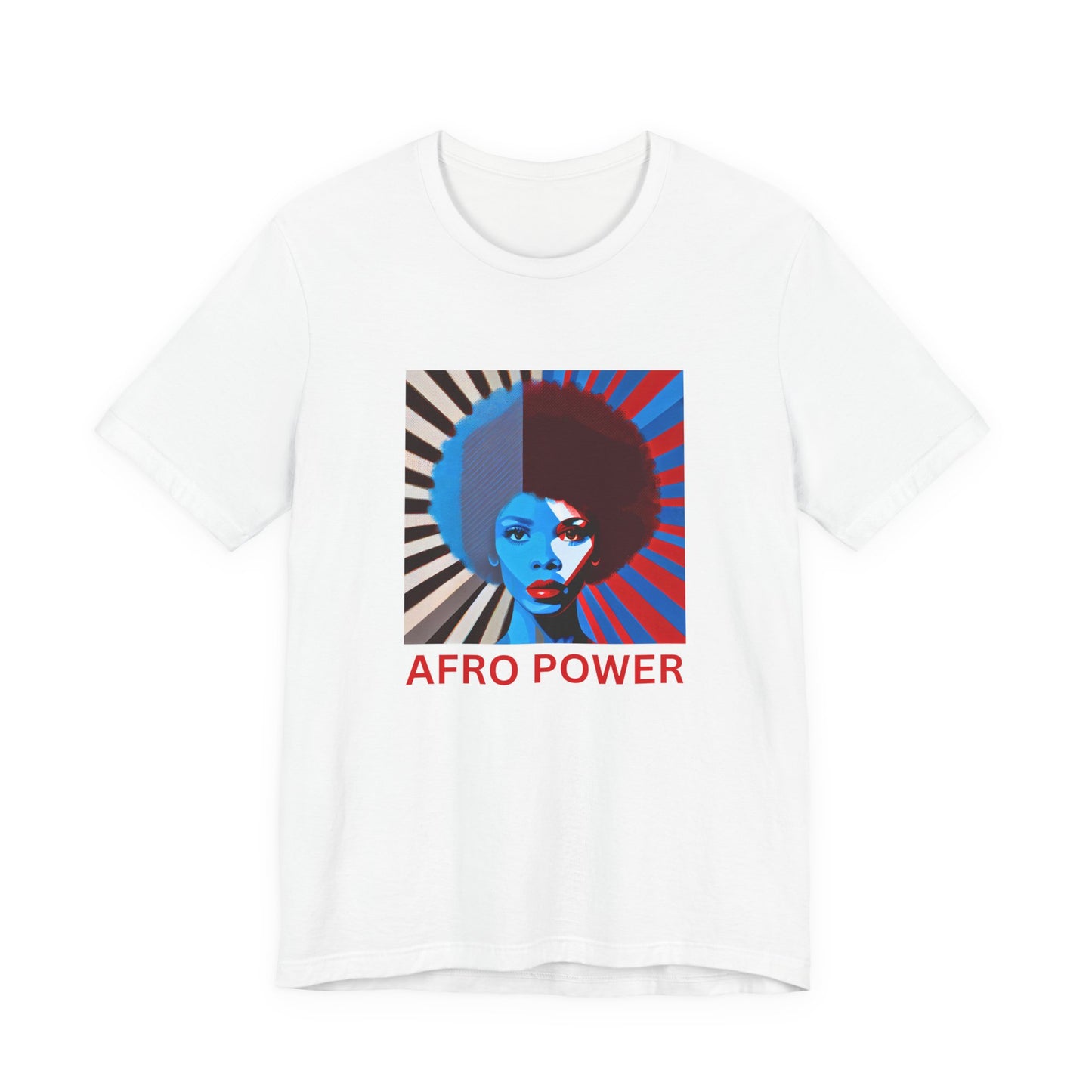Afro Power Jersey Tee - Bold Statement T-Shirt for Cultural Pride
