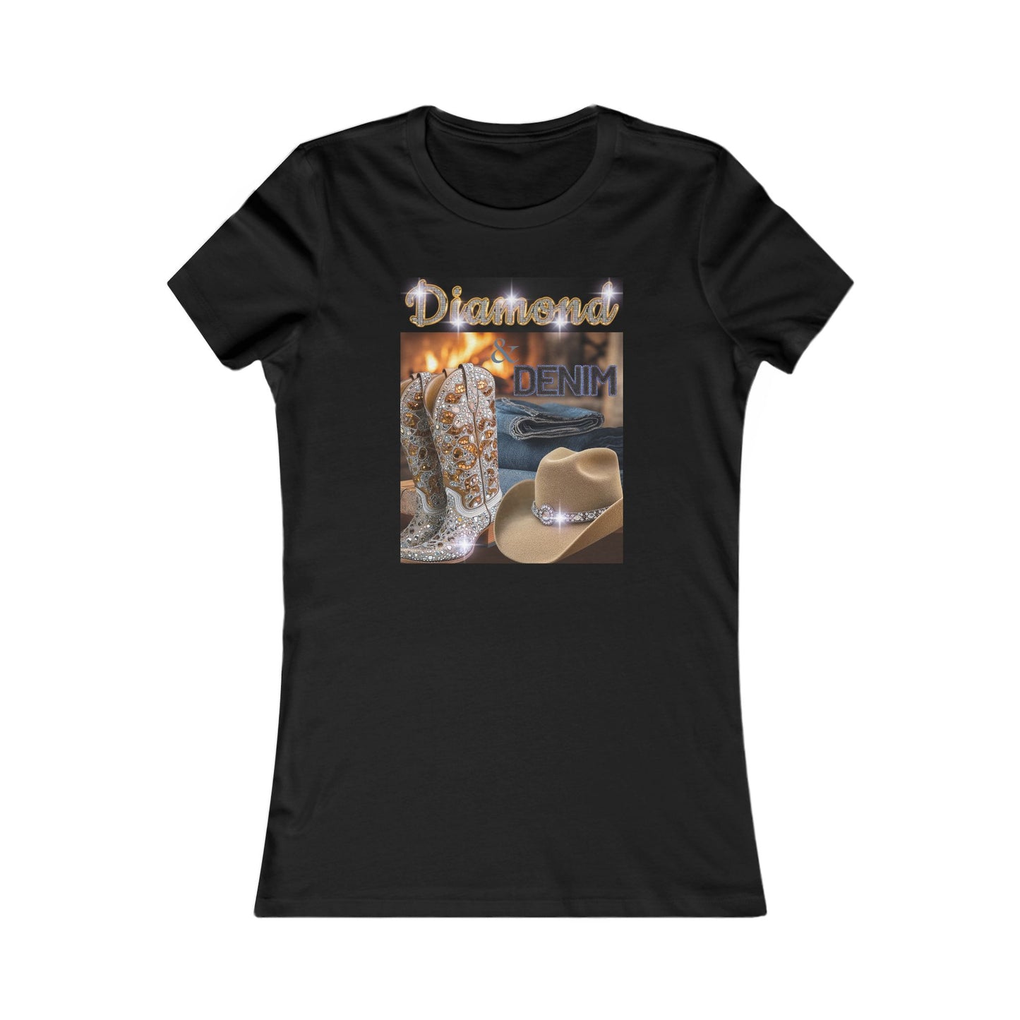 Cowgirl Denim Vibes T-Shirt for Western Fashion Lovers