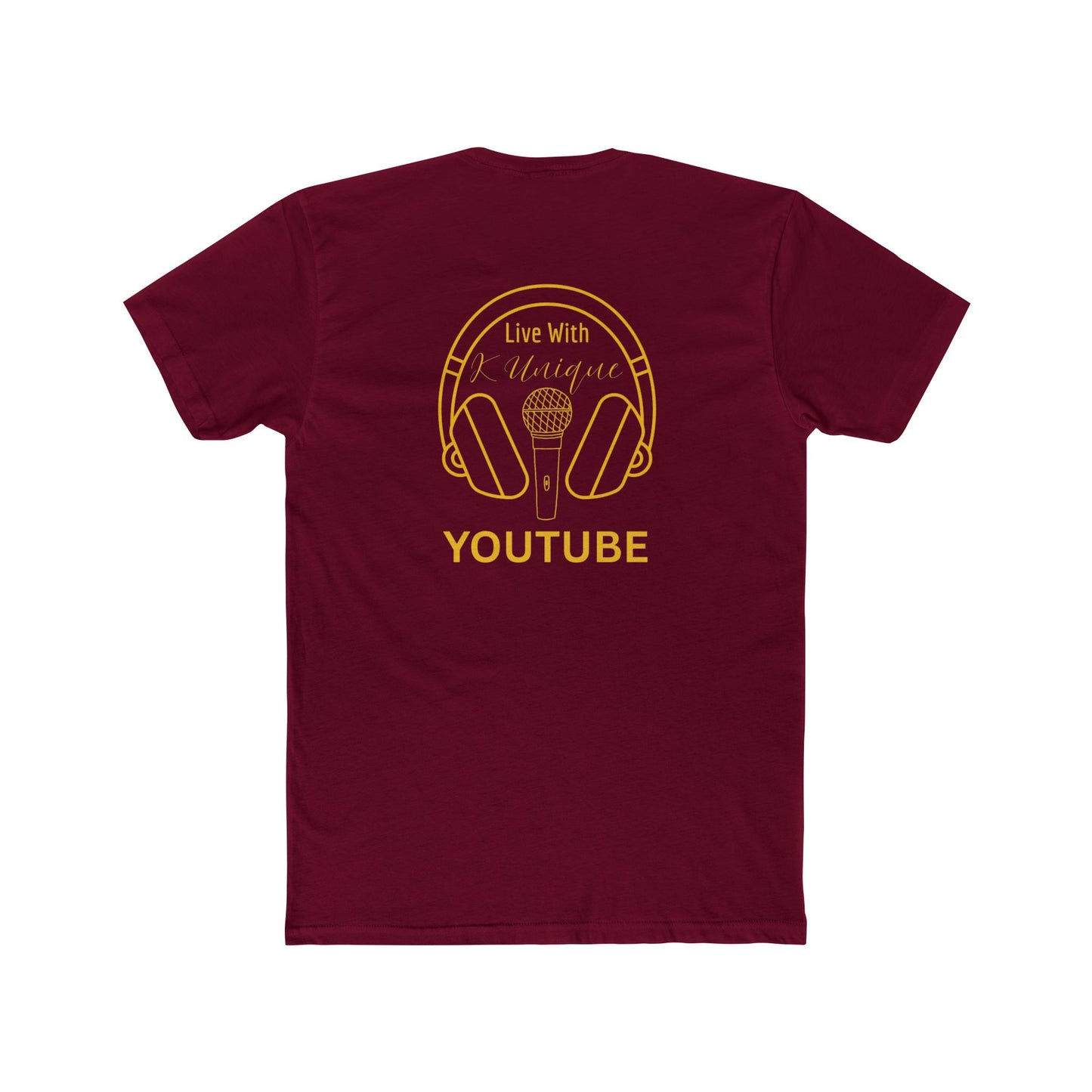 Retro Femme Portrait Tee — 'YouTube' Headphones Graphic Shirt