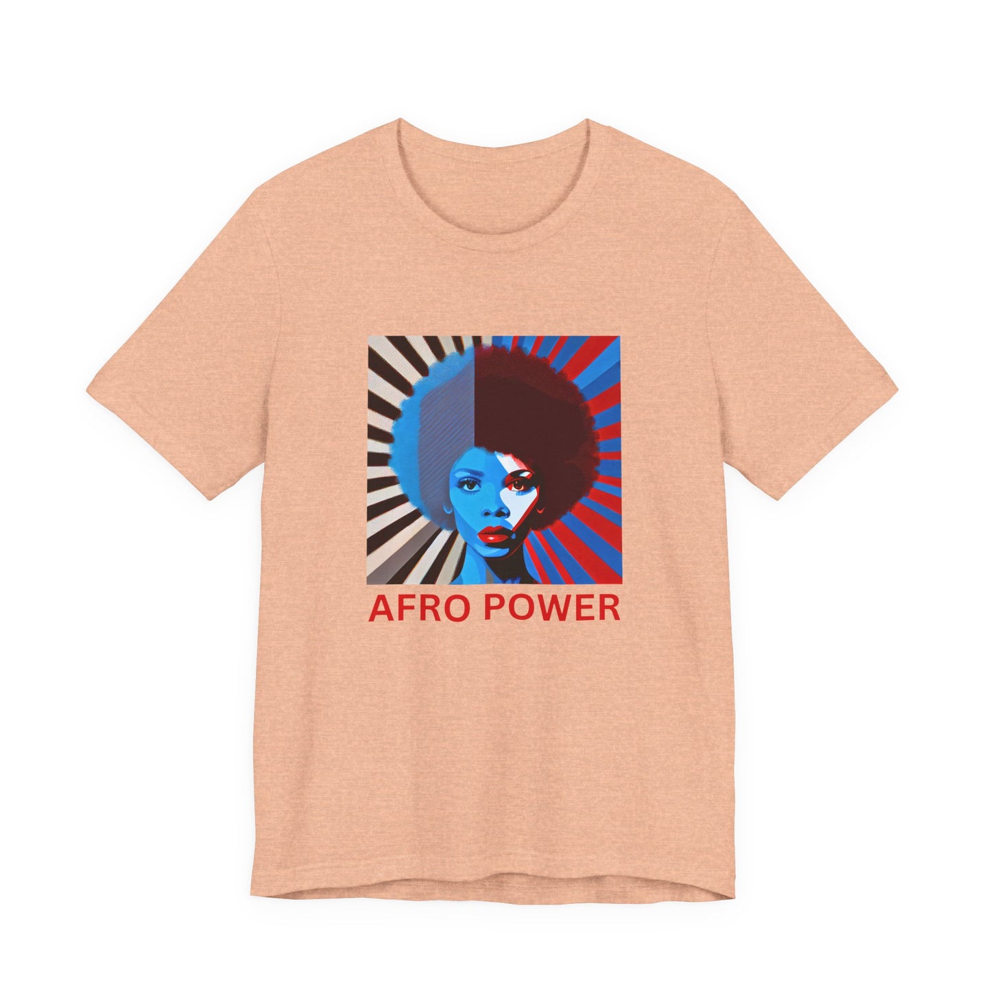 Afro Power Jersey Tee - Bold Statement T-Shirt for Cultural Pride