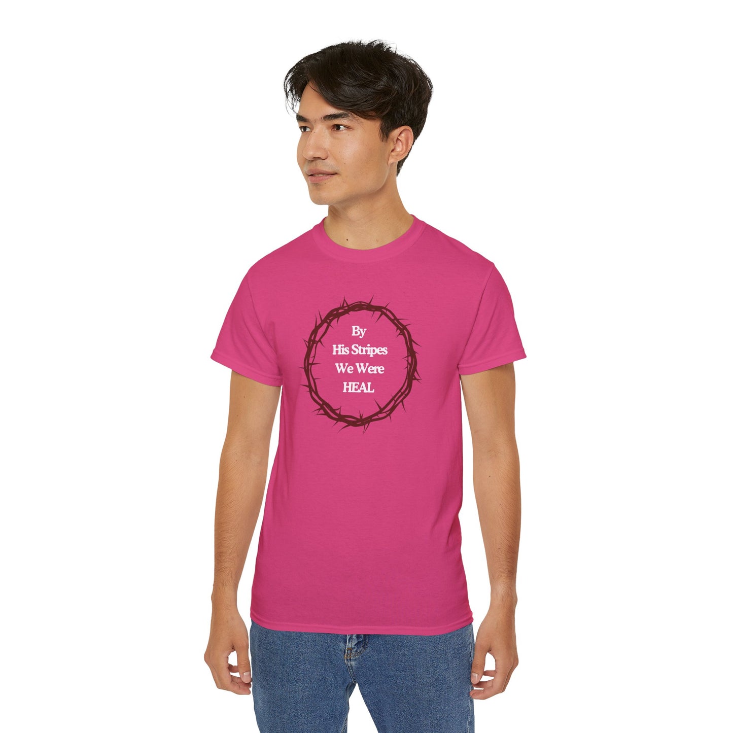 We're Heal - Unisex Ultra Cotton Tee: By His Stripes We Were Heal