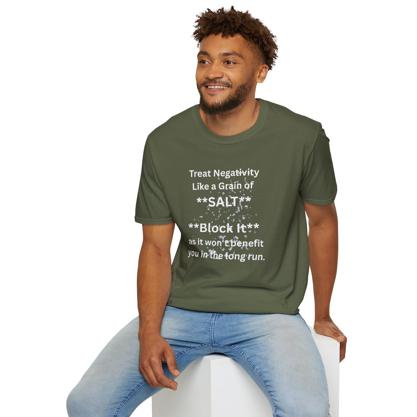Negativity Boundaries T-Shirt — "Treat Negativity Like a Grain of SALT" Motivational Tee