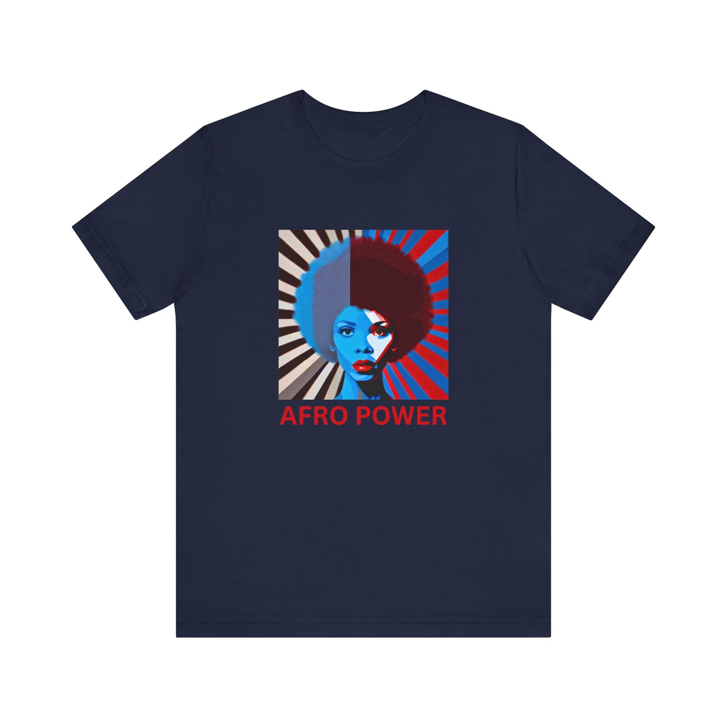 Afro Power Jersey Tee - Bold Statement T-Shirt for Cultural Pride