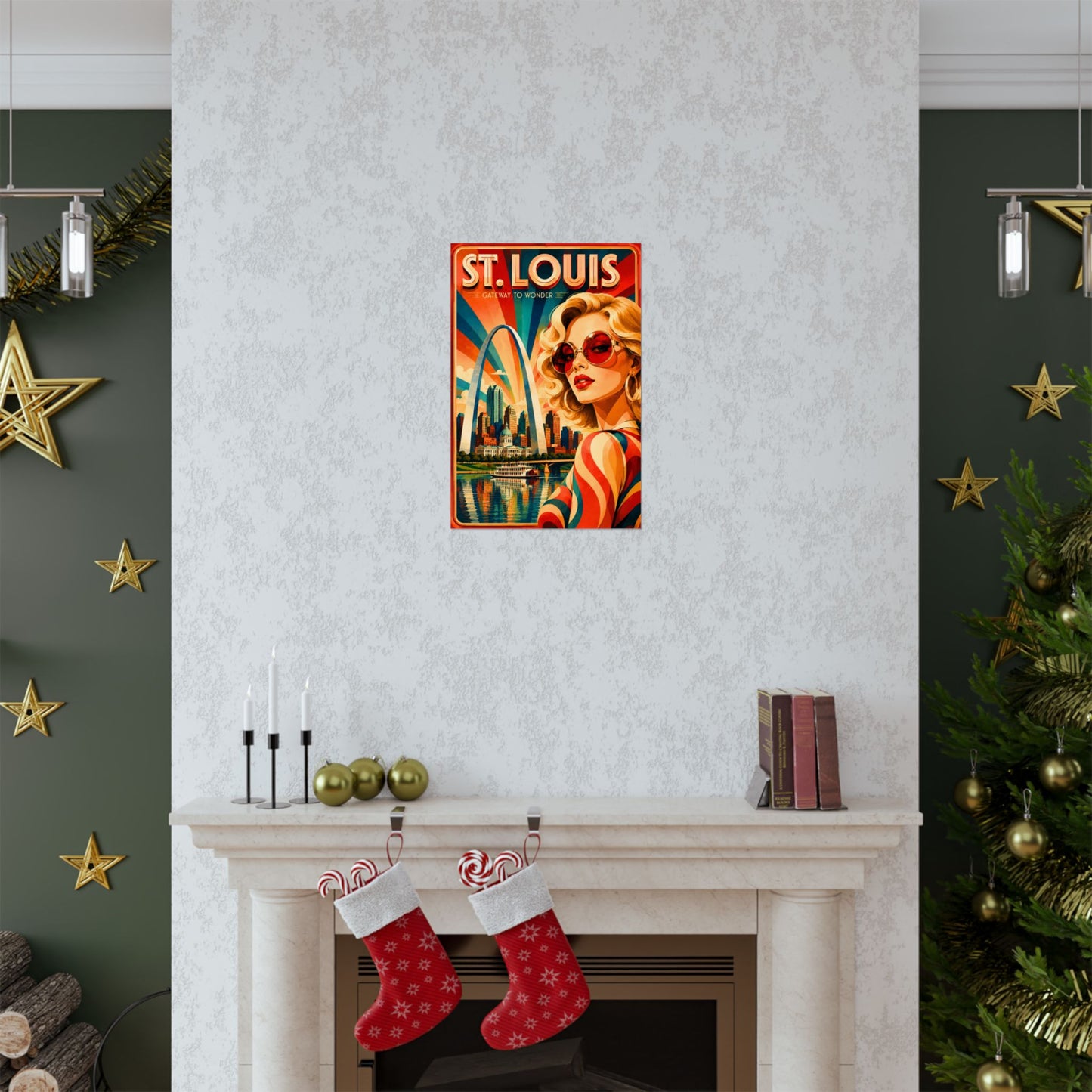 St. Louis Retro Travel Poster — Matte Vertical Poster