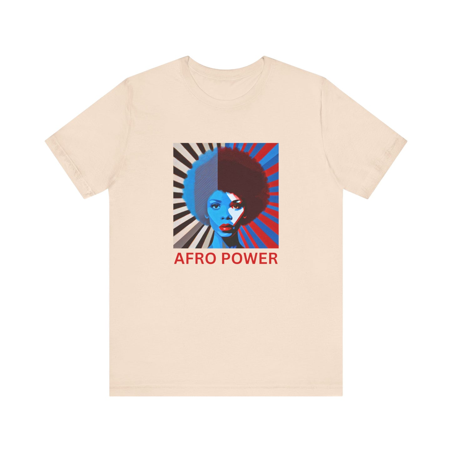 Afro Power Jersey Tee - Bold Statement T-Shirt for Cultural Pride