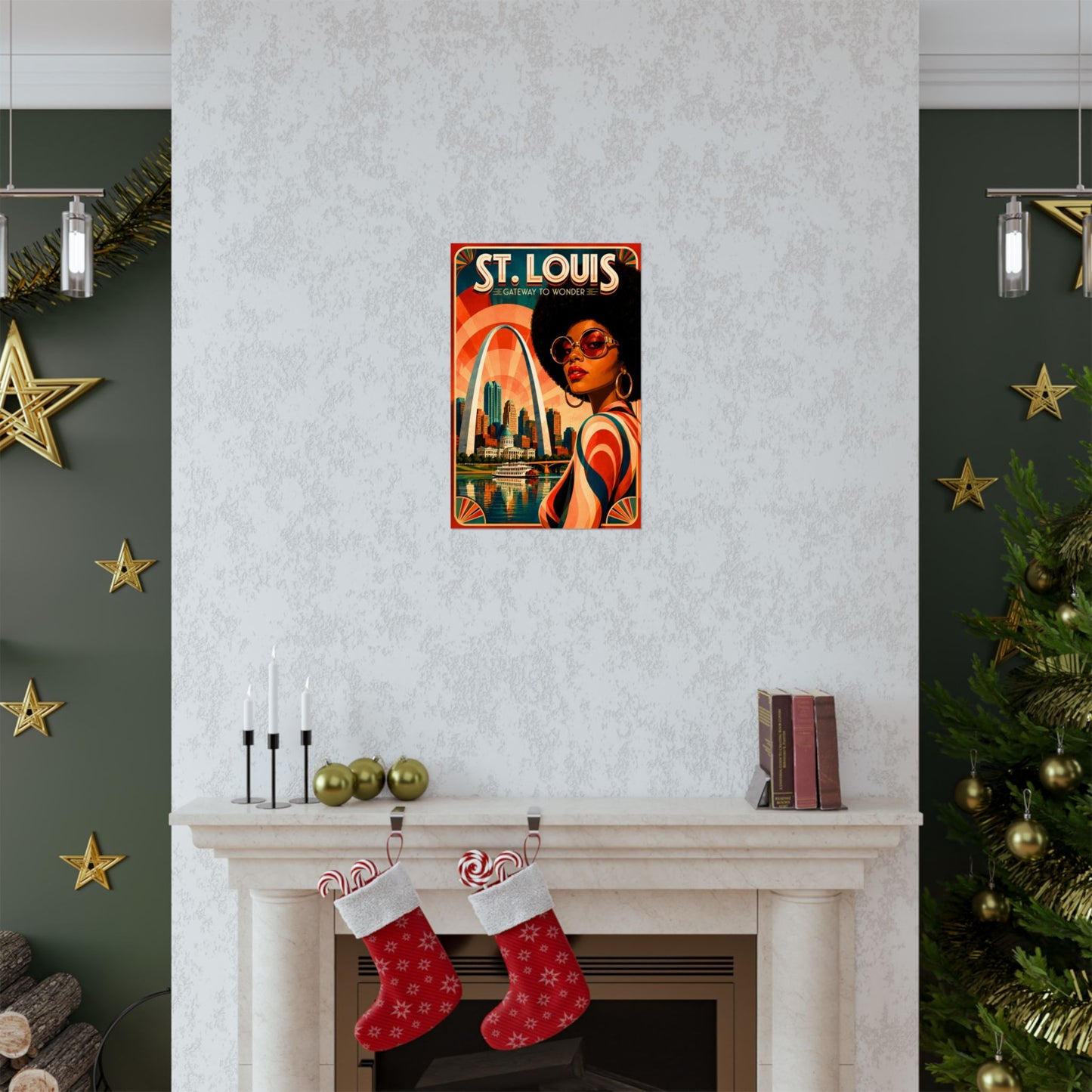 St. Louis Retro Travel Poster2 - Matte Vertical Art Print