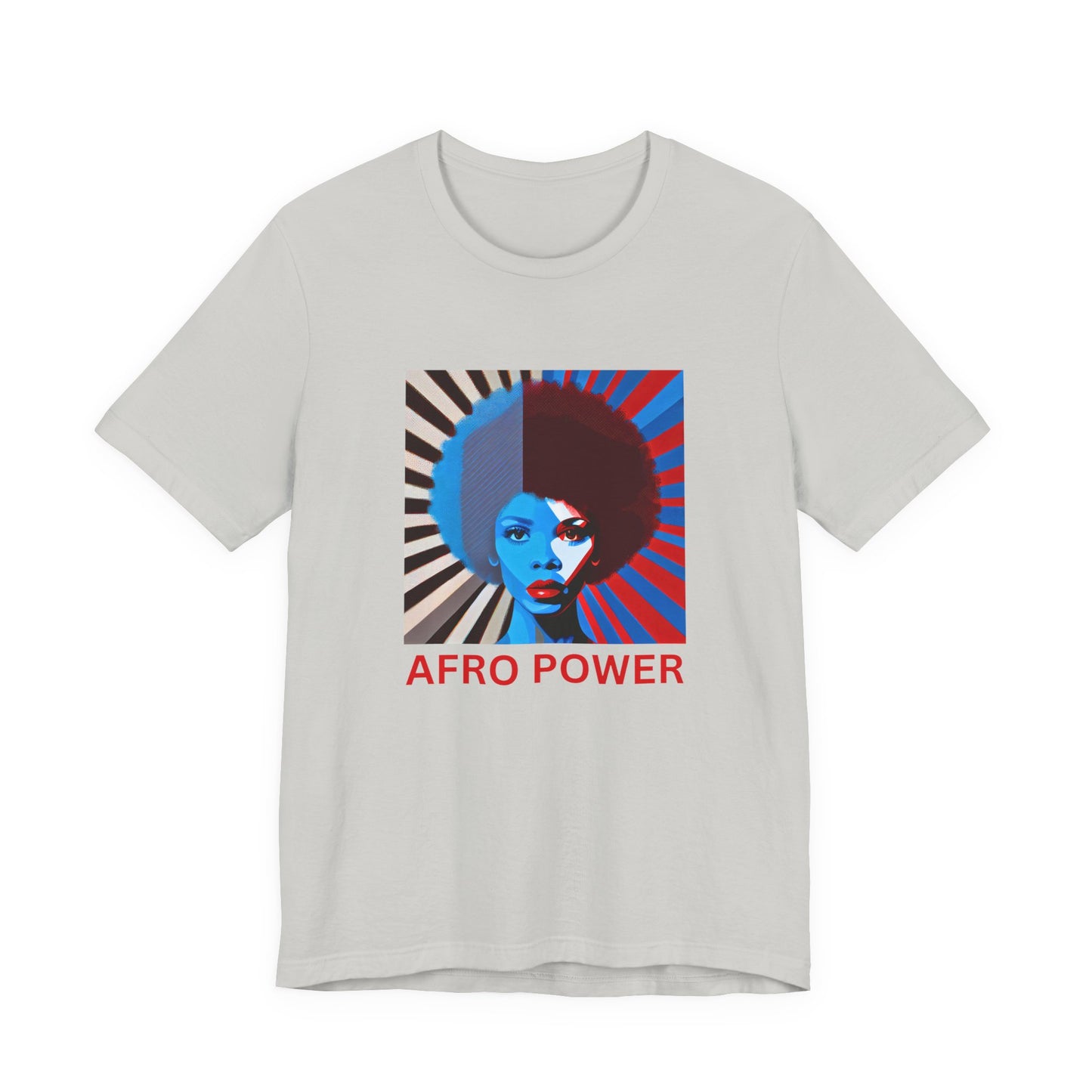 Afro Power Jersey Tee - Bold Statement T-Shirt for Cultural Pride