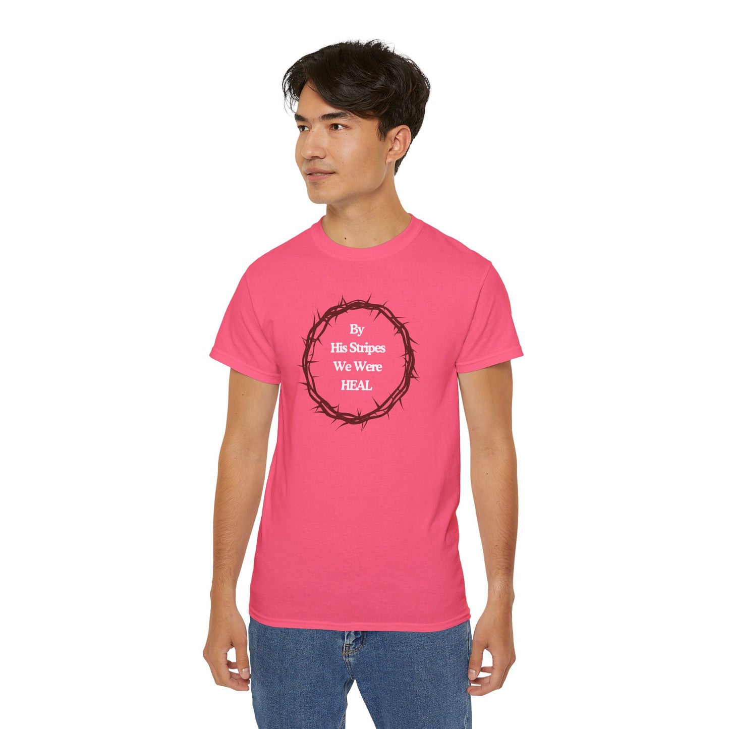 We're Heal - Unisex Ultra Cotton Tee: By His Stripes We Were Heal