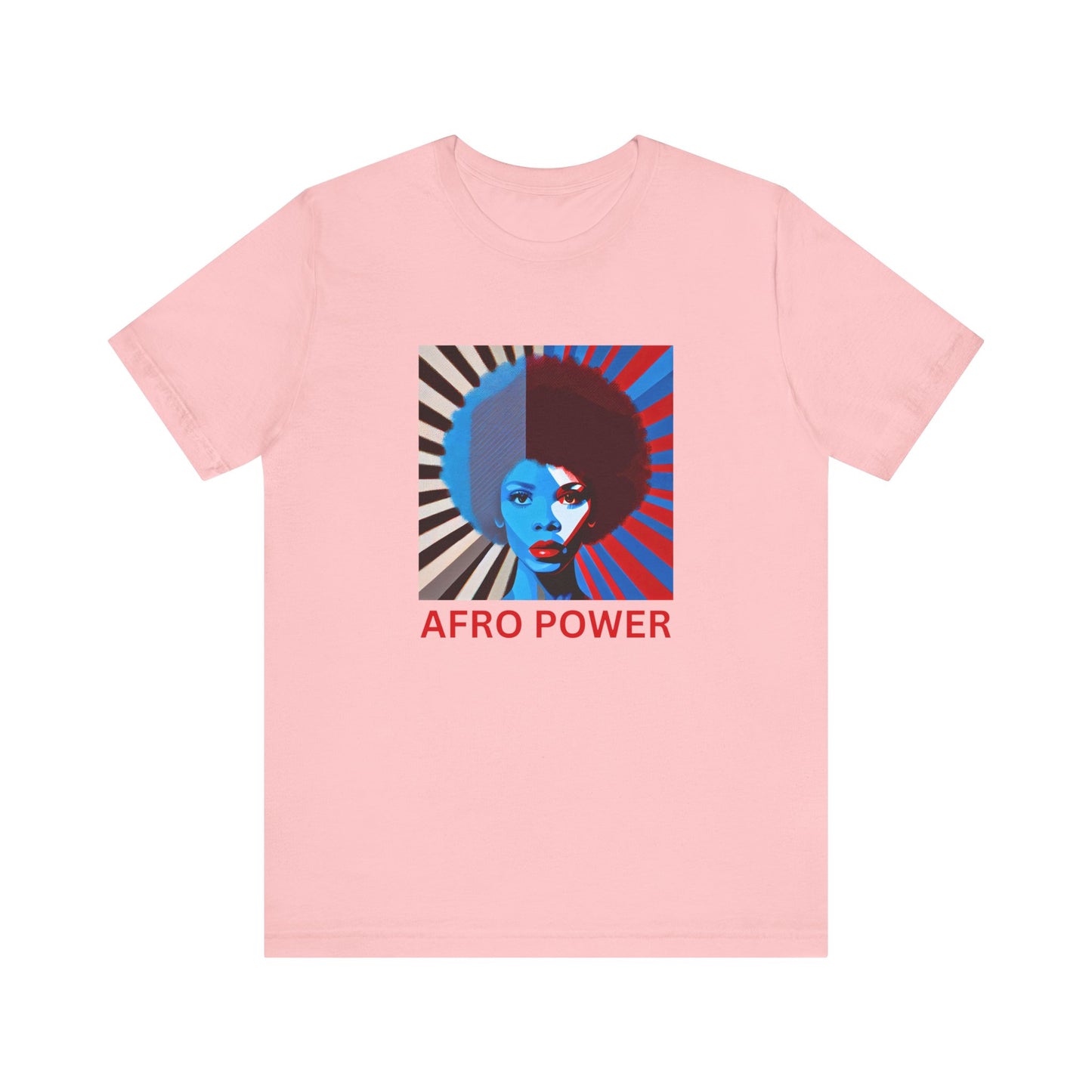Afro Power Jersey Tee - Bold Statement T-Shirt for Cultural Pride