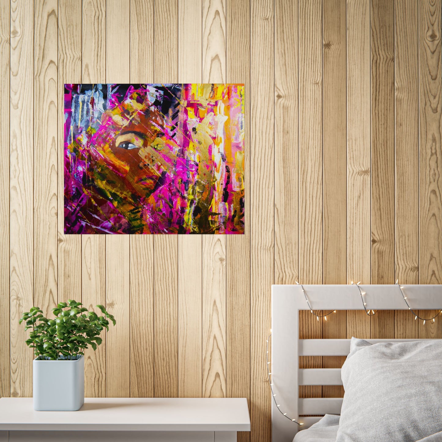 You See Me Poster — Colorful Female Face Art Print