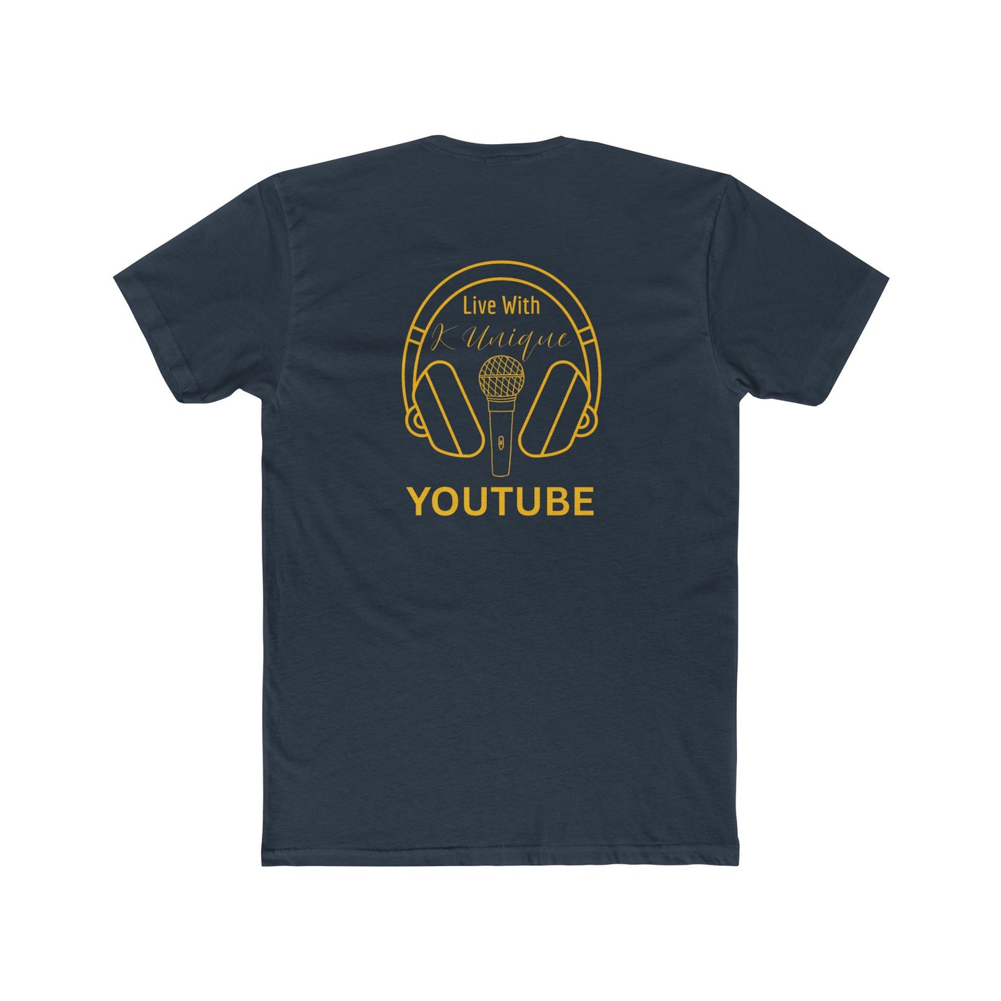Retro Femme Portrait Tee — 'YouTube' Headphones Graphic Shirt