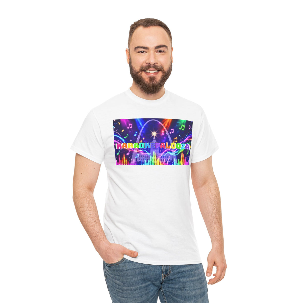 Karaokepalooza Graphic Tee — Neon Music Festival T‑Shirt