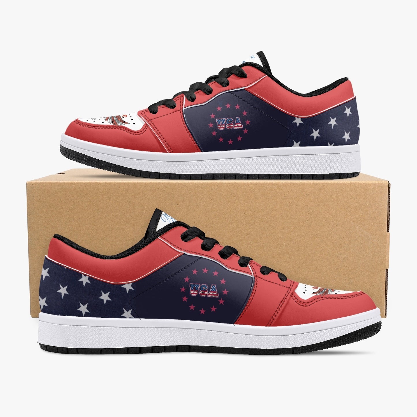 Madame President Harris Low-Top Leather Sneakers