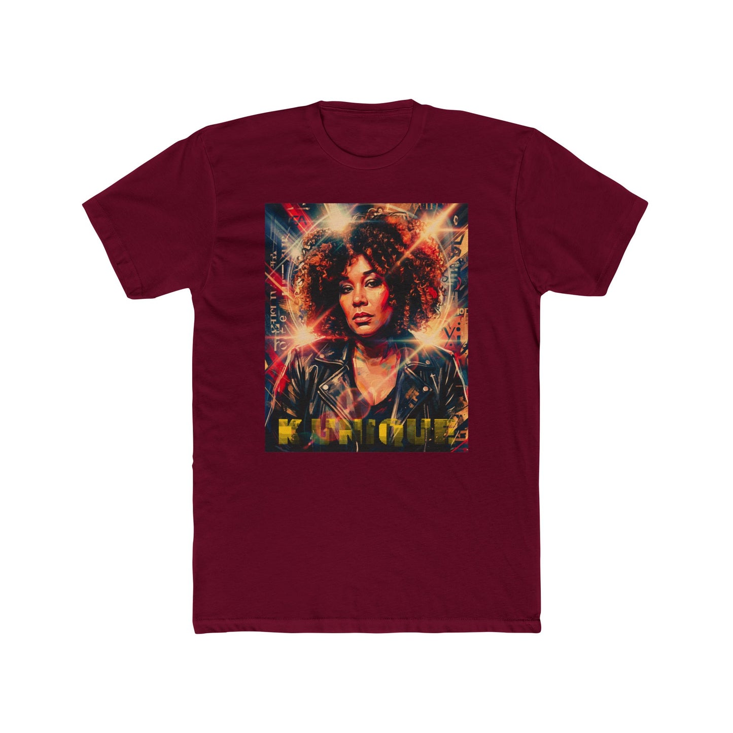 Retro Femme Portrait Tee — 'YouTube' Headphones Graphic Shirt