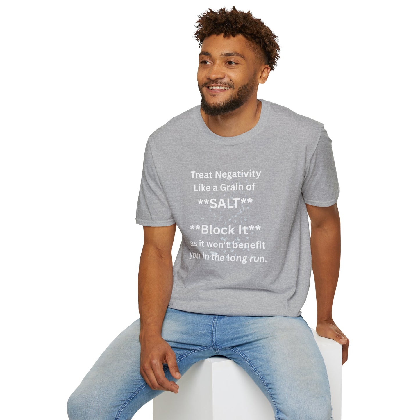 Negativity Boundaries T-Shirt — "Treat Negativity Like a Grain of SALT" Motivational Tee