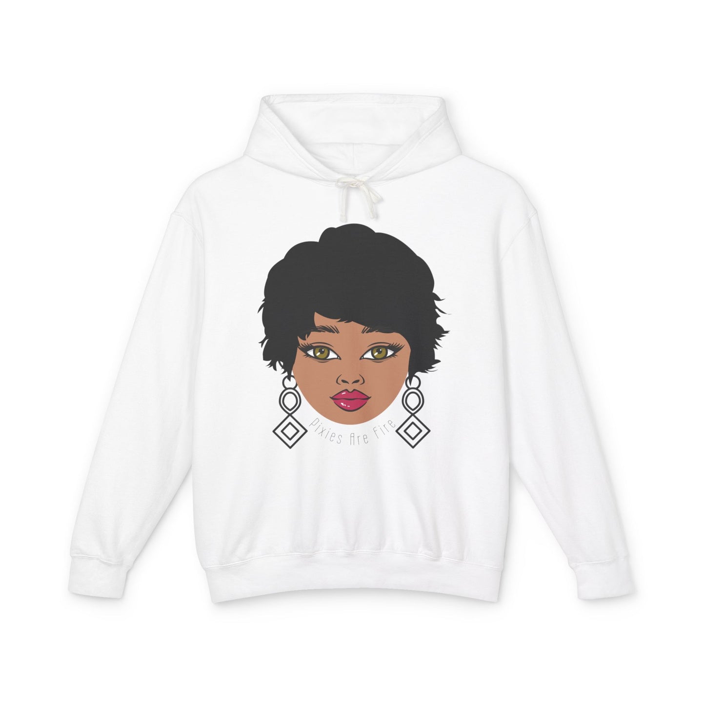 Pixie's Are Fire  Artistic Unisex Lightweight Hooded Sweatshirt,