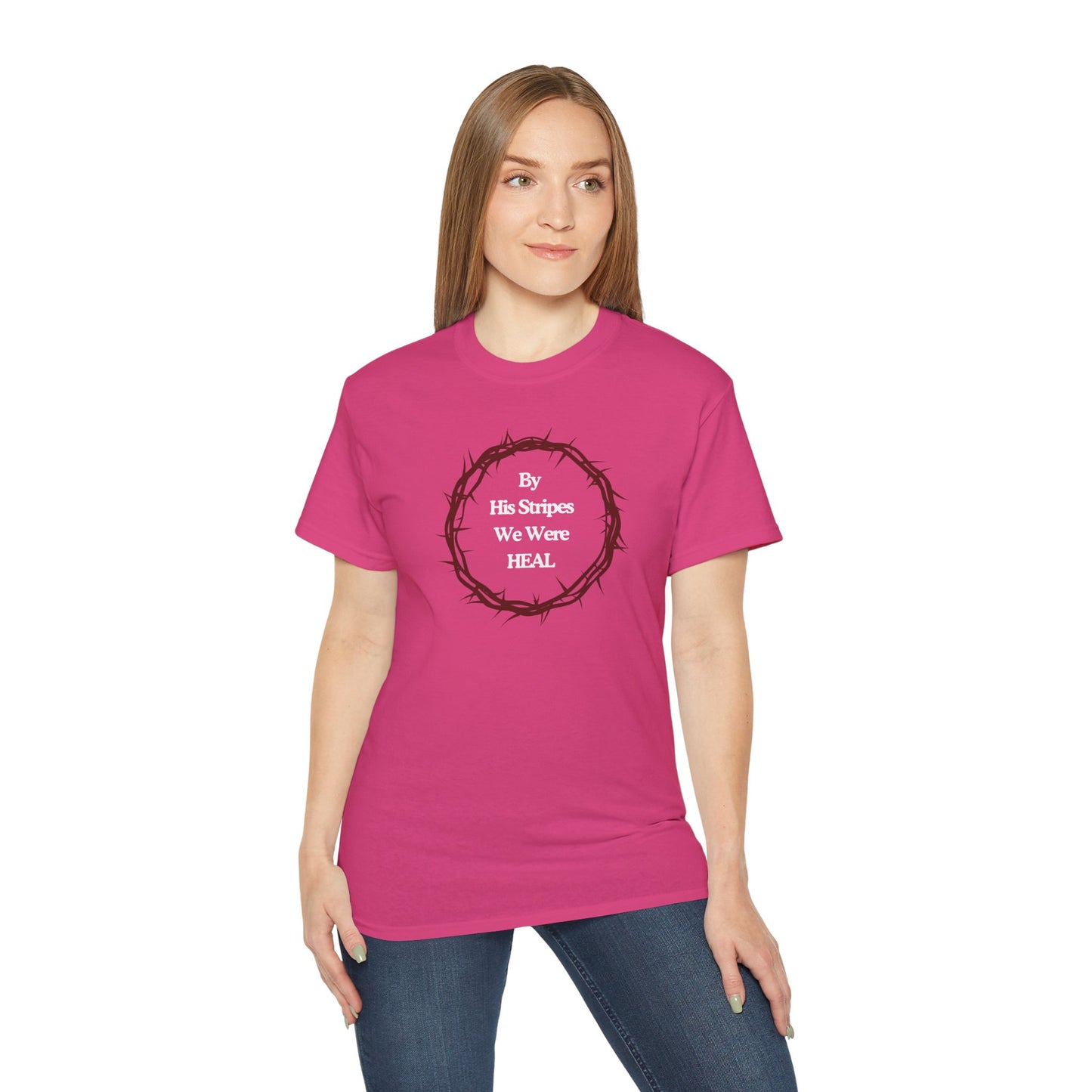 We're Heal - Unisex Ultra Cotton Tee: By His Stripes We Were Heal