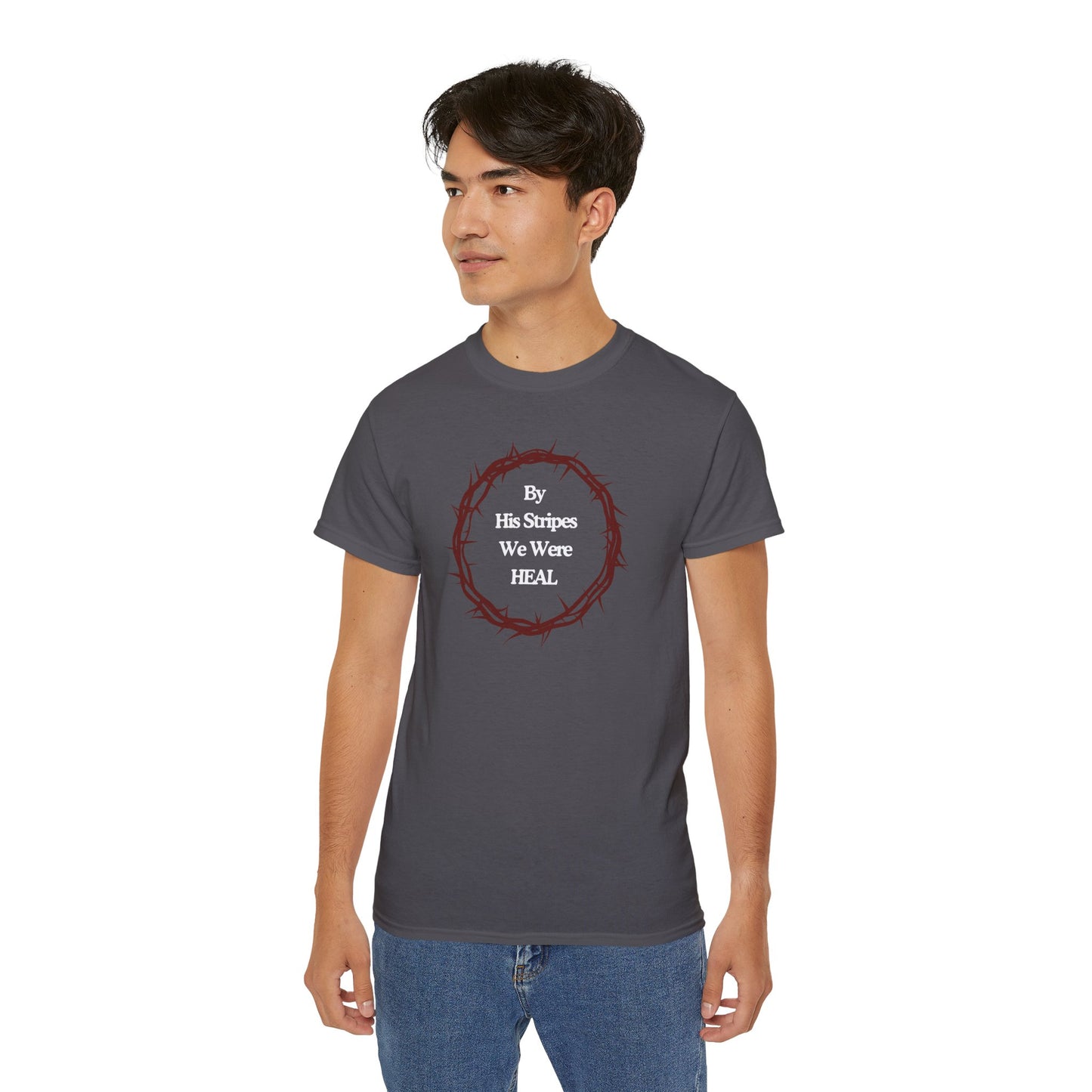 We're Heal - Unisex Ultra Cotton Tee: By His Stripes We Were Heal