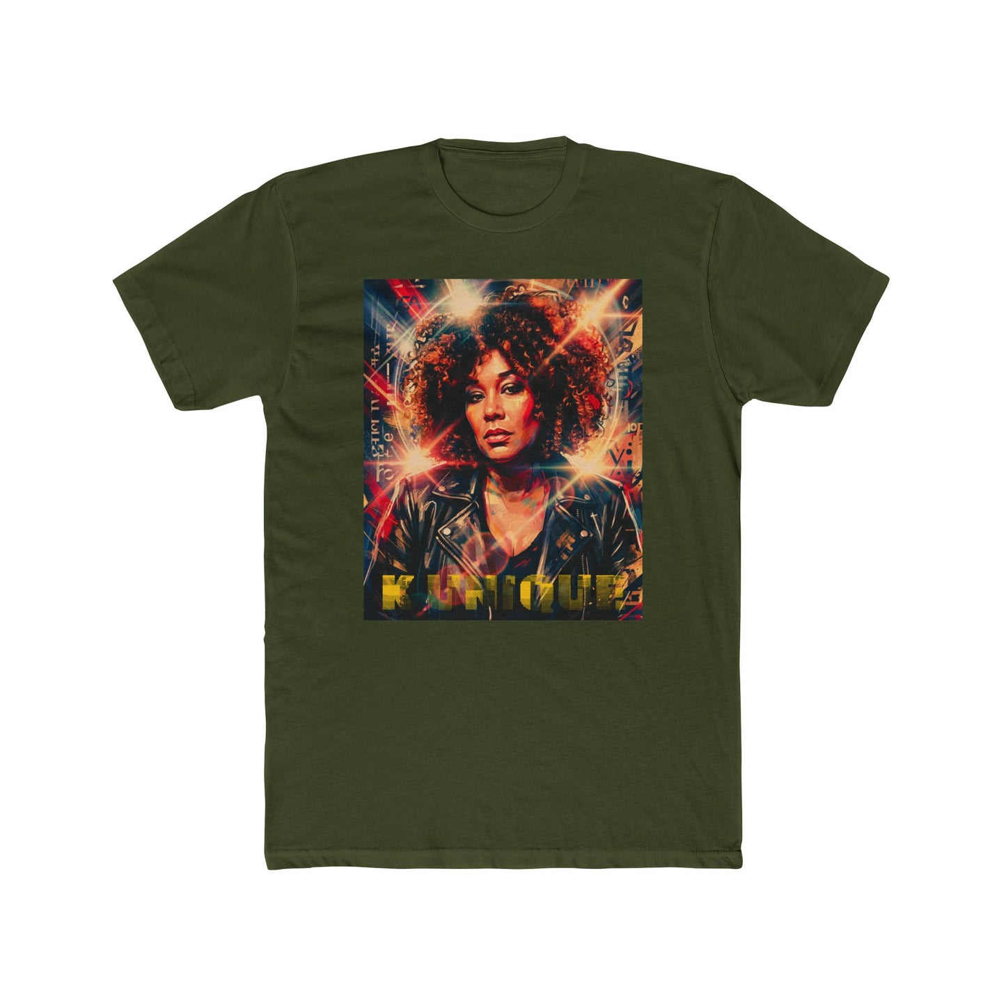 Retro Femme Portrait Tee — 'YouTube' Headphones Graphic Shirt