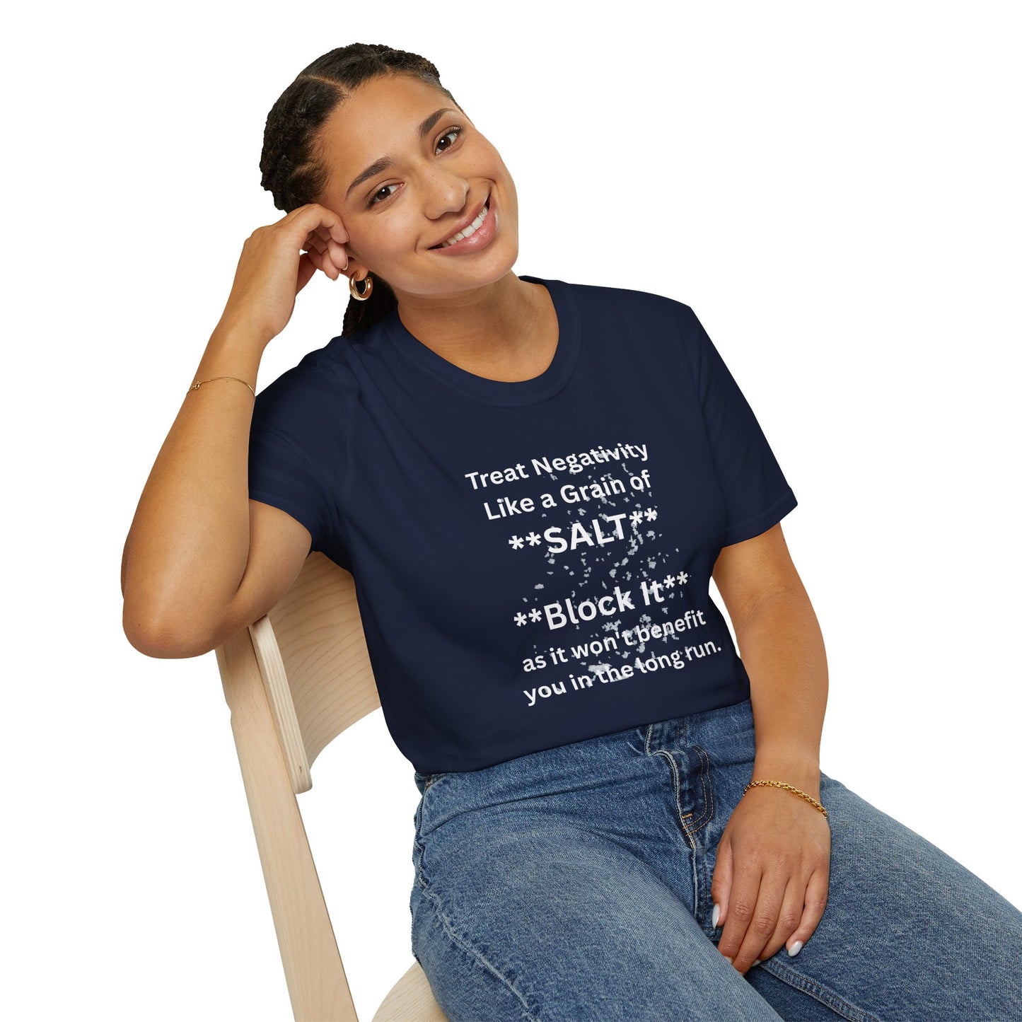 Negativity Boundaries T-Shirt — "Treat Negativity Like a Grain of SALT" Motivational Tee