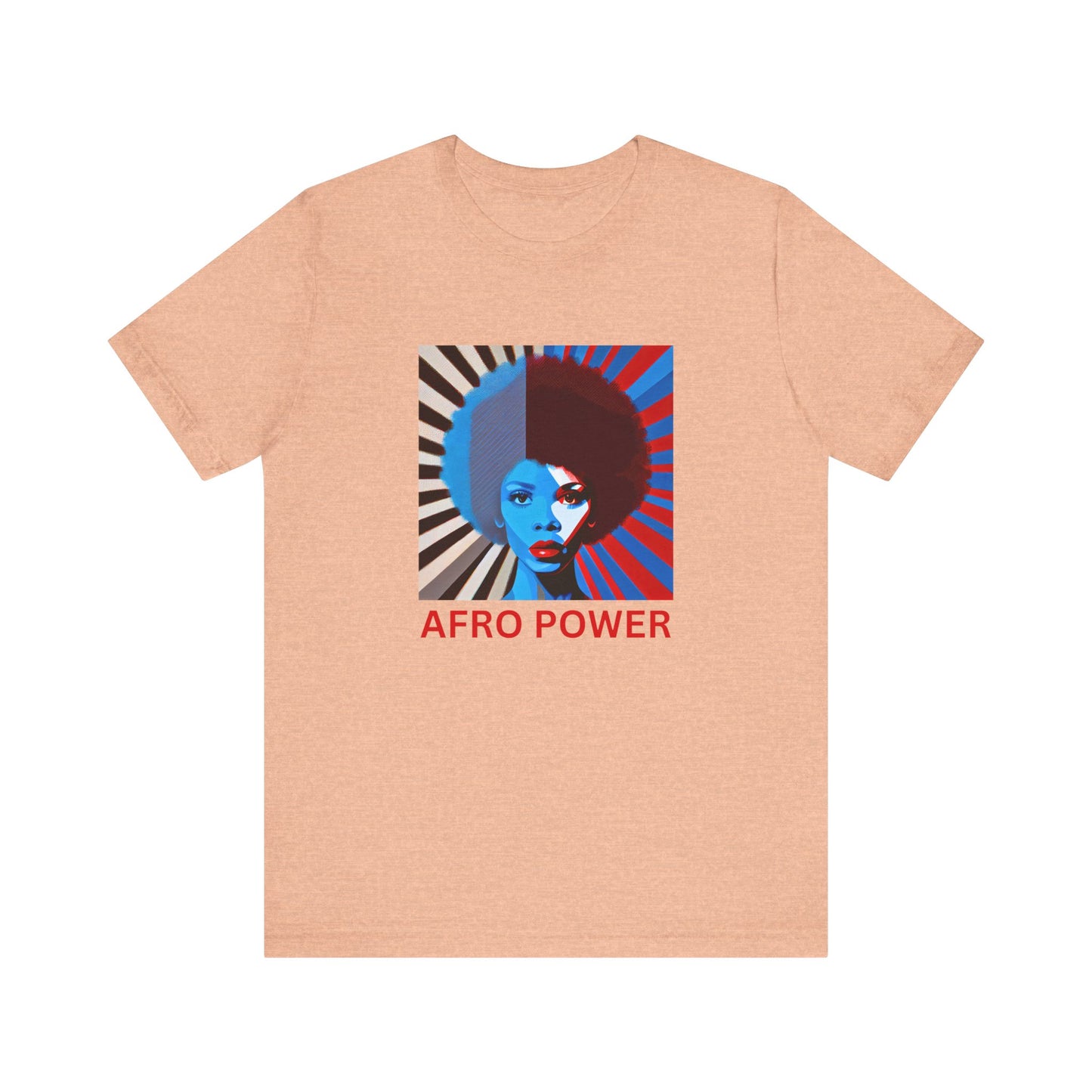 Afro Power Jersey Tee - Bold Statement T-Shirt for Cultural Pride