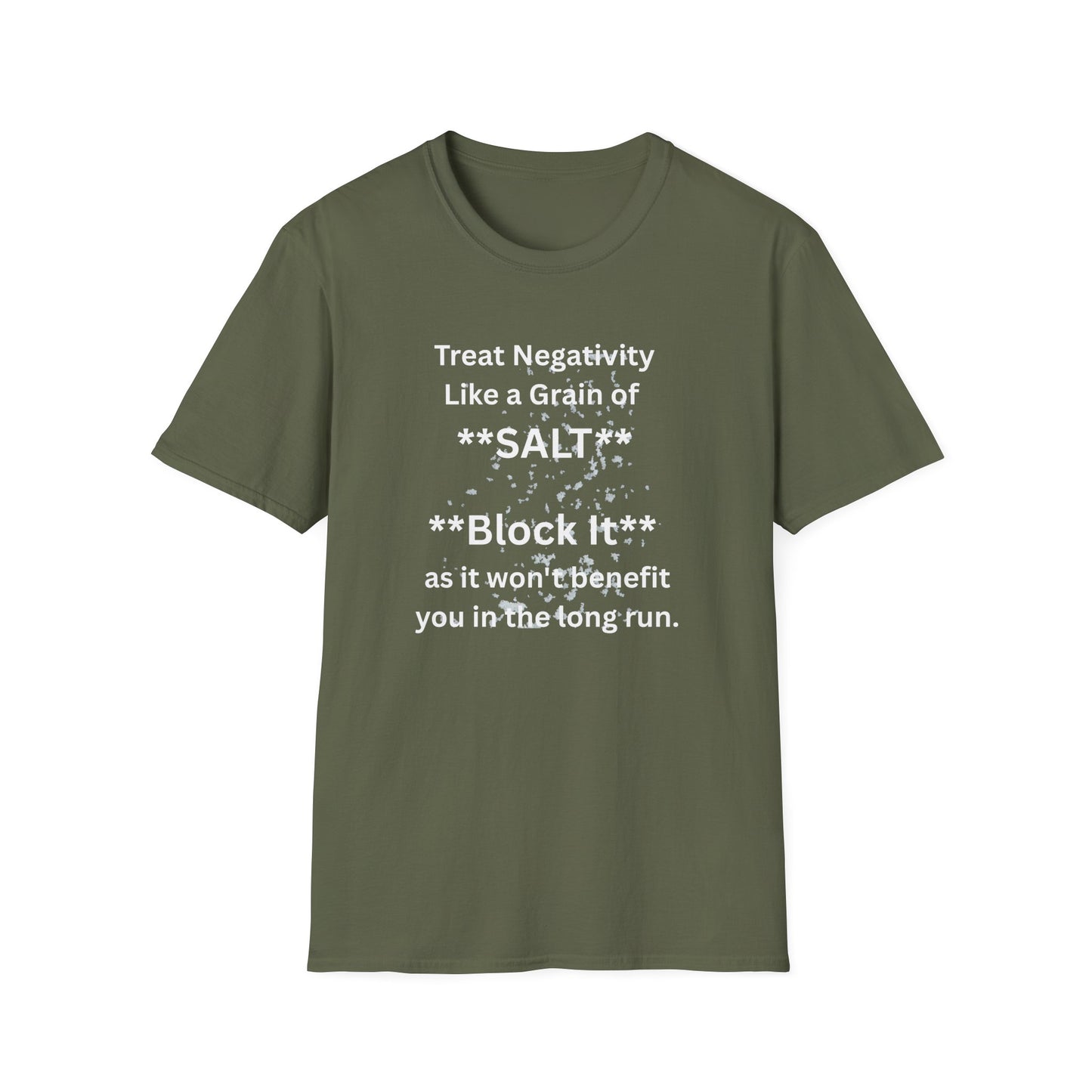Negativity Boundaries T-Shirt — "Treat Negativity Like a Grain of SALT" Motivational Tee