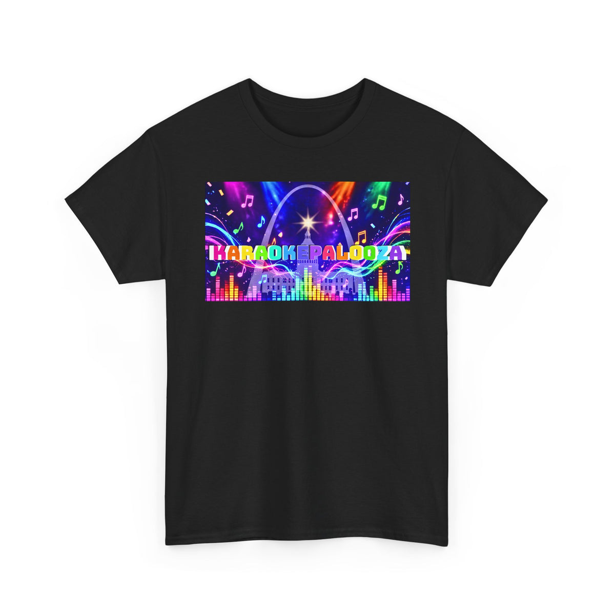 Karaokepalooza Graphic Tee — Neon Music Festival T‑Shirt