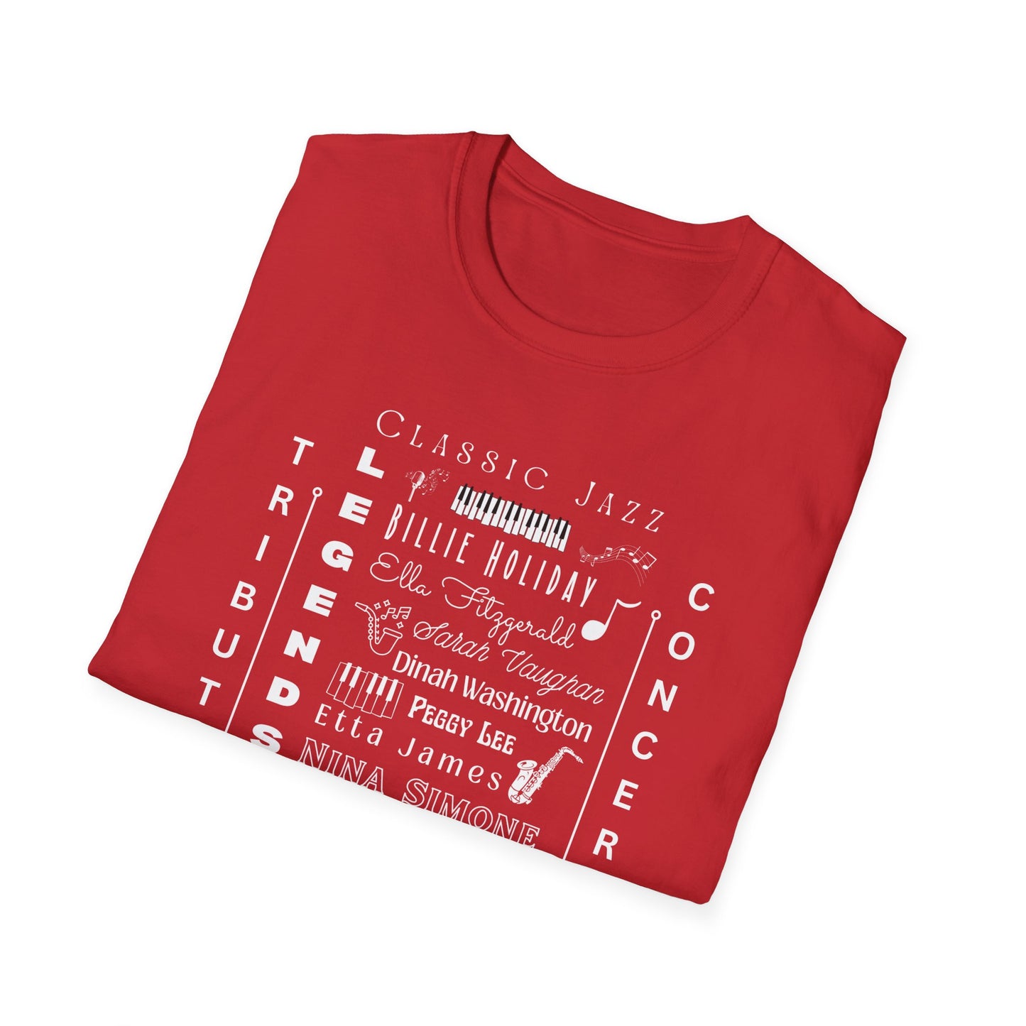 Classic Jazz Legends Tribute T-Shirt — Vintage Female Jazz Vocalists Concert Tee