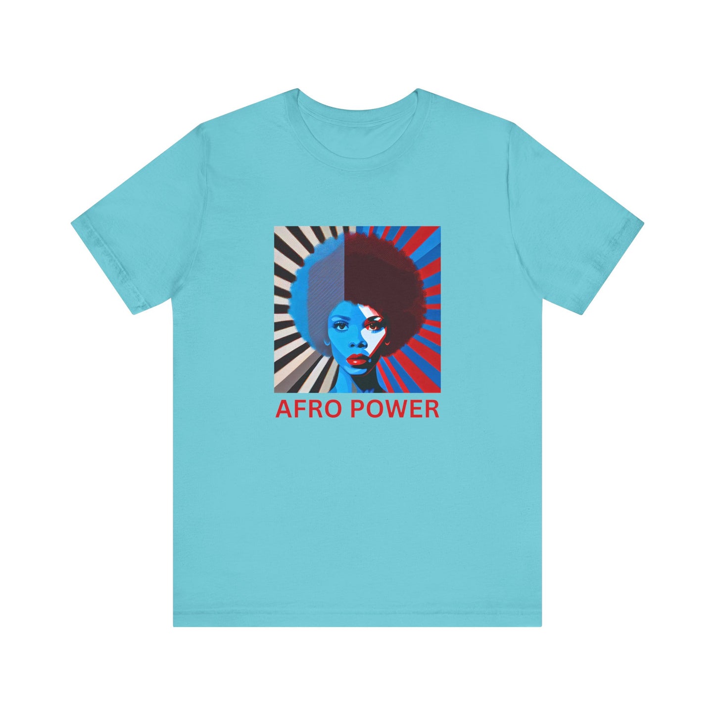 Afro Power Jersey Tee - Bold Statement T-Shirt for Cultural Pride