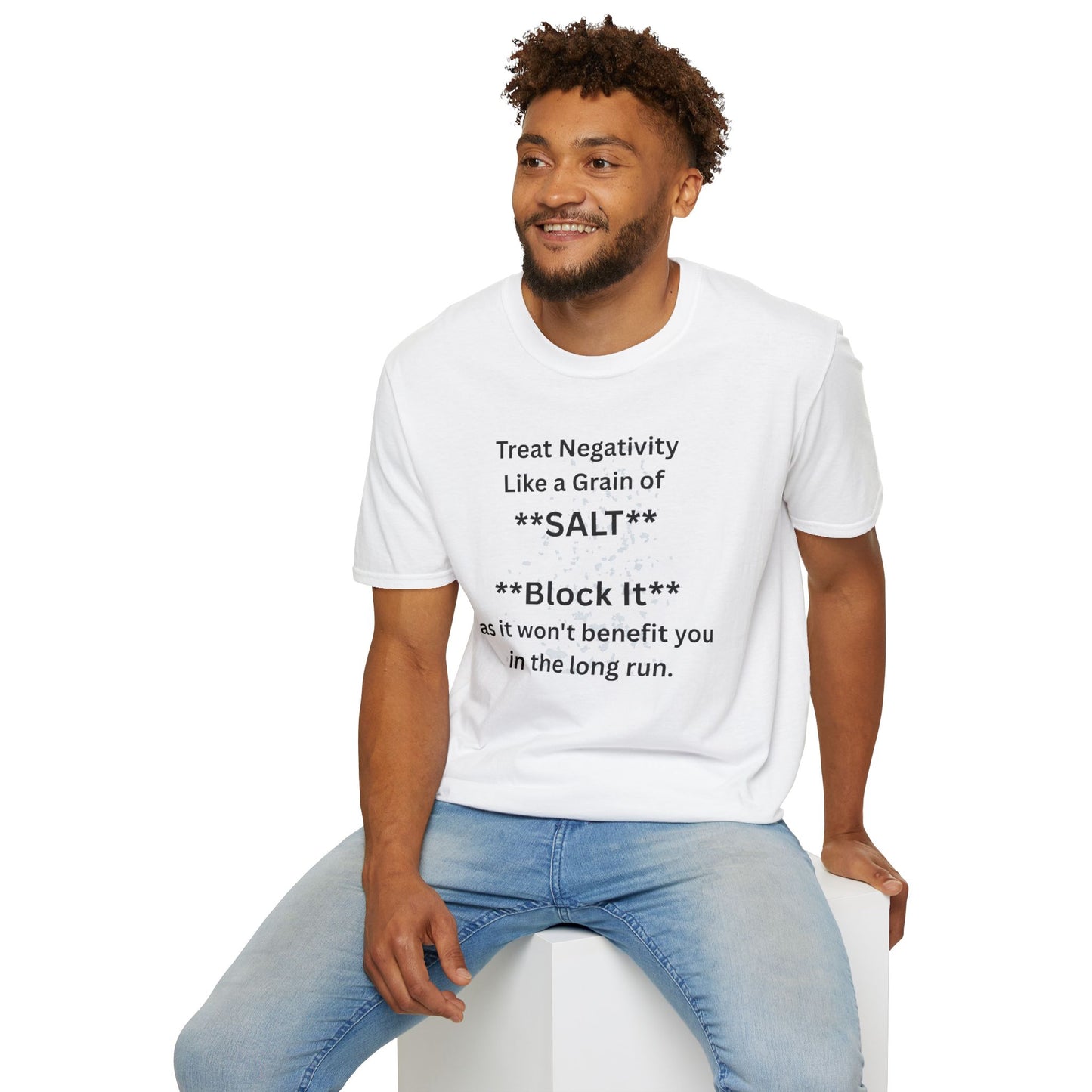 Negativity Boundaries T-Shirt — "Treat Negativity Like a Grain of SALT" Motivational Tee