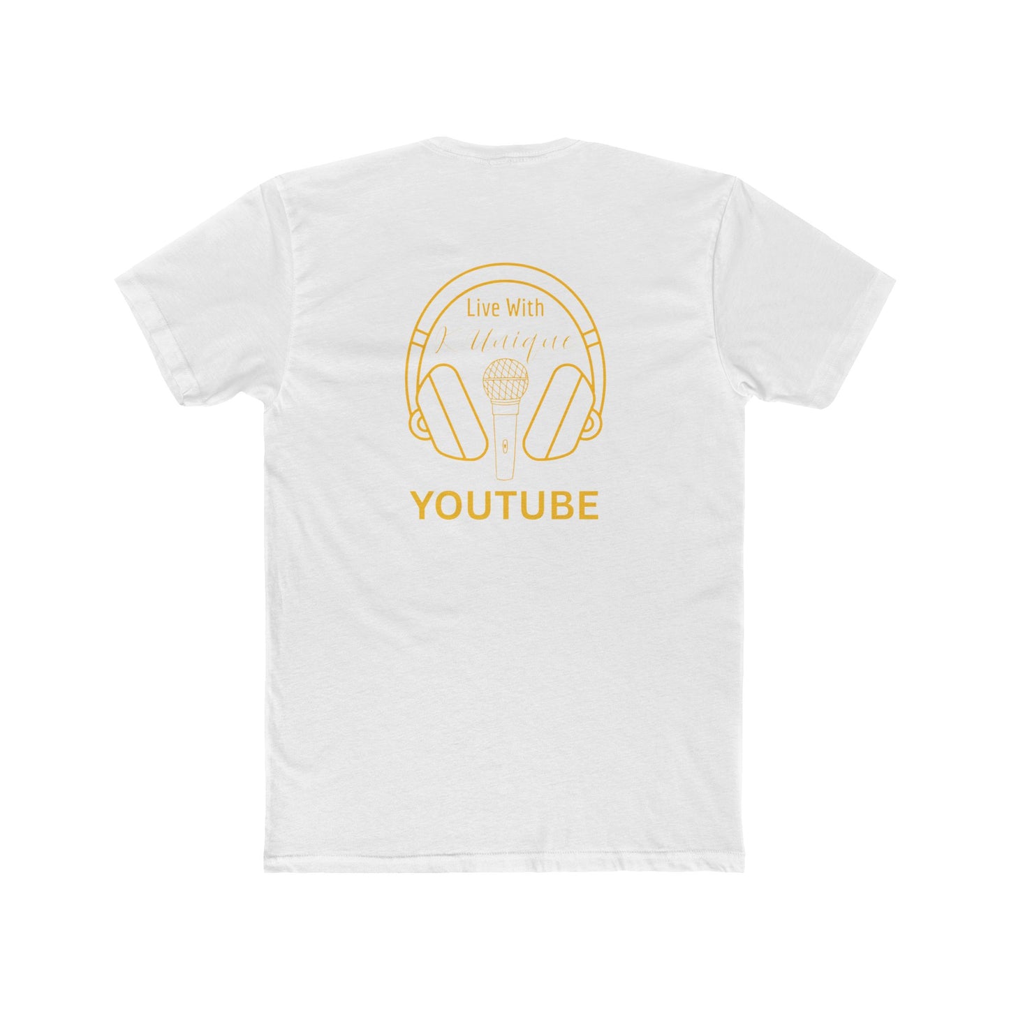 Retro Femme Portrait Tee — 'YouTube' Headphones Graphic Shirt