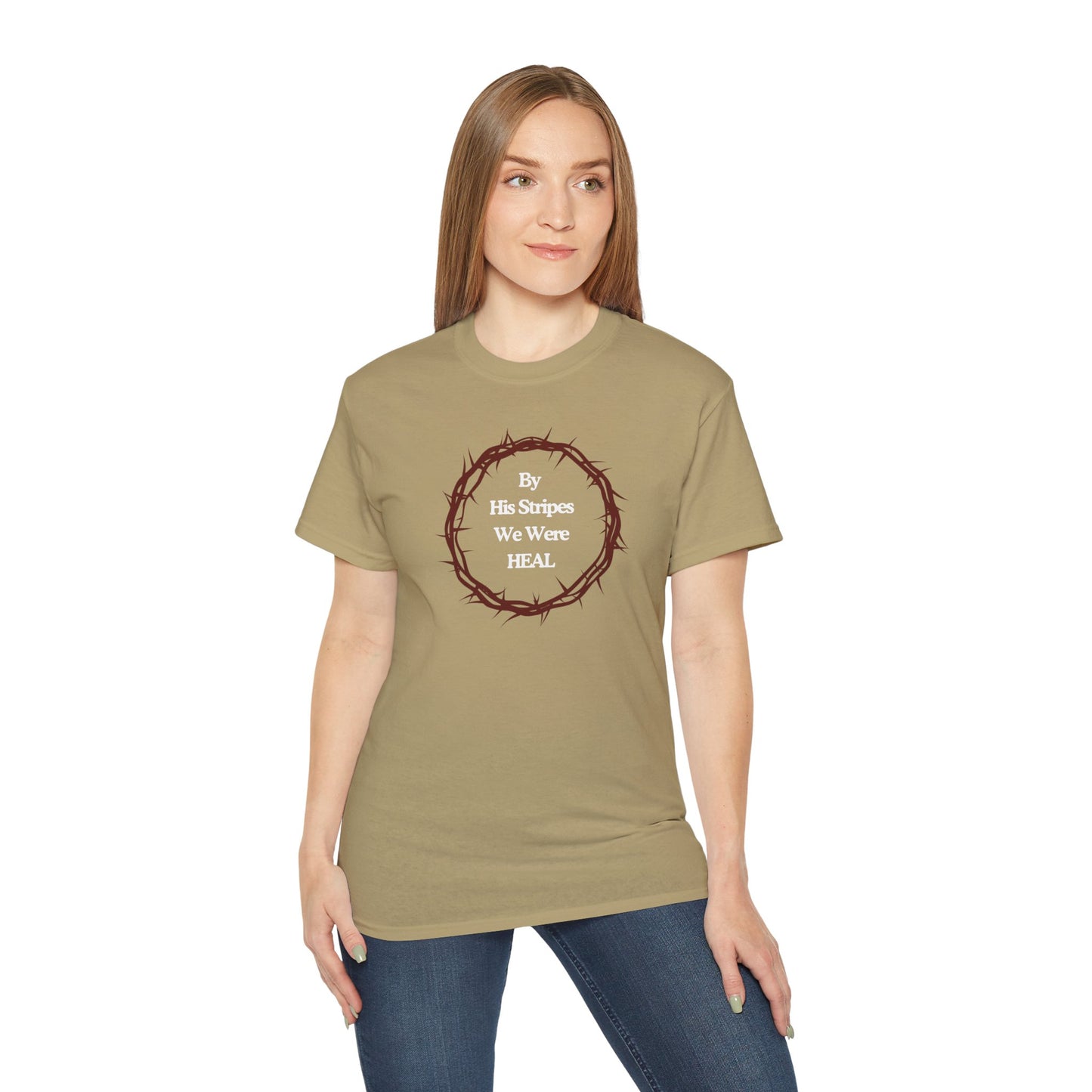 We're Heal - Unisex Ultra Cotton Tee: By His Stripes We Were Heal
