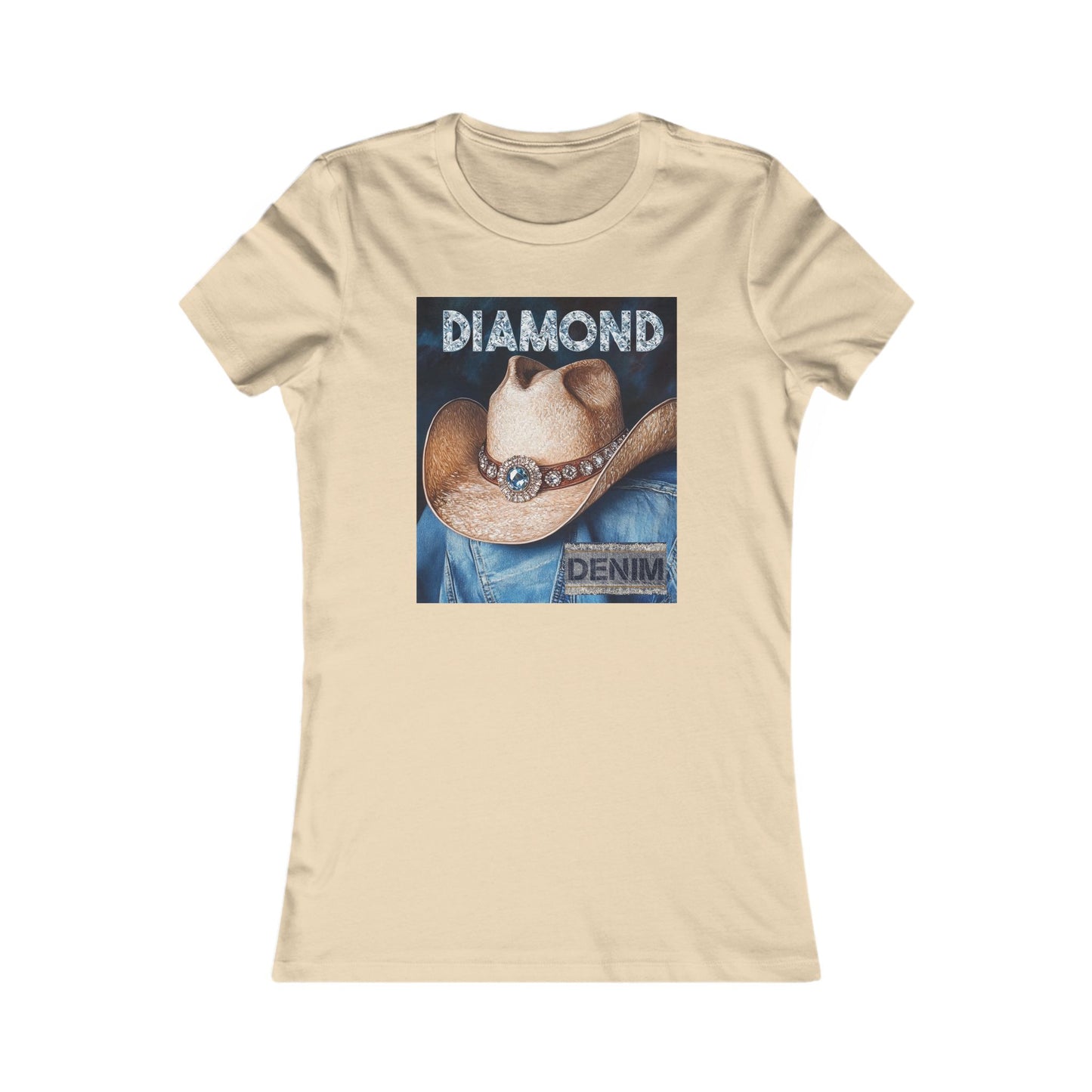 Cowgirl Denim Tee - 'Diamond' Graphic T-Shirt for Country Style Lovers