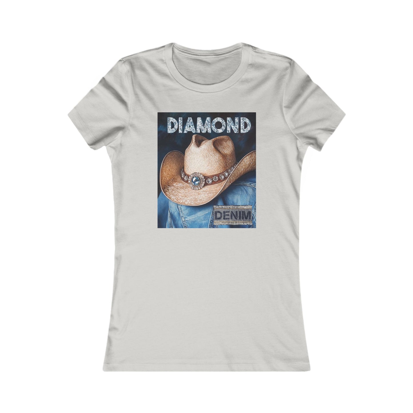 Cowgirl Denim Tee - 'Diamond' Graphic T-Shirt for Country Style Lovers