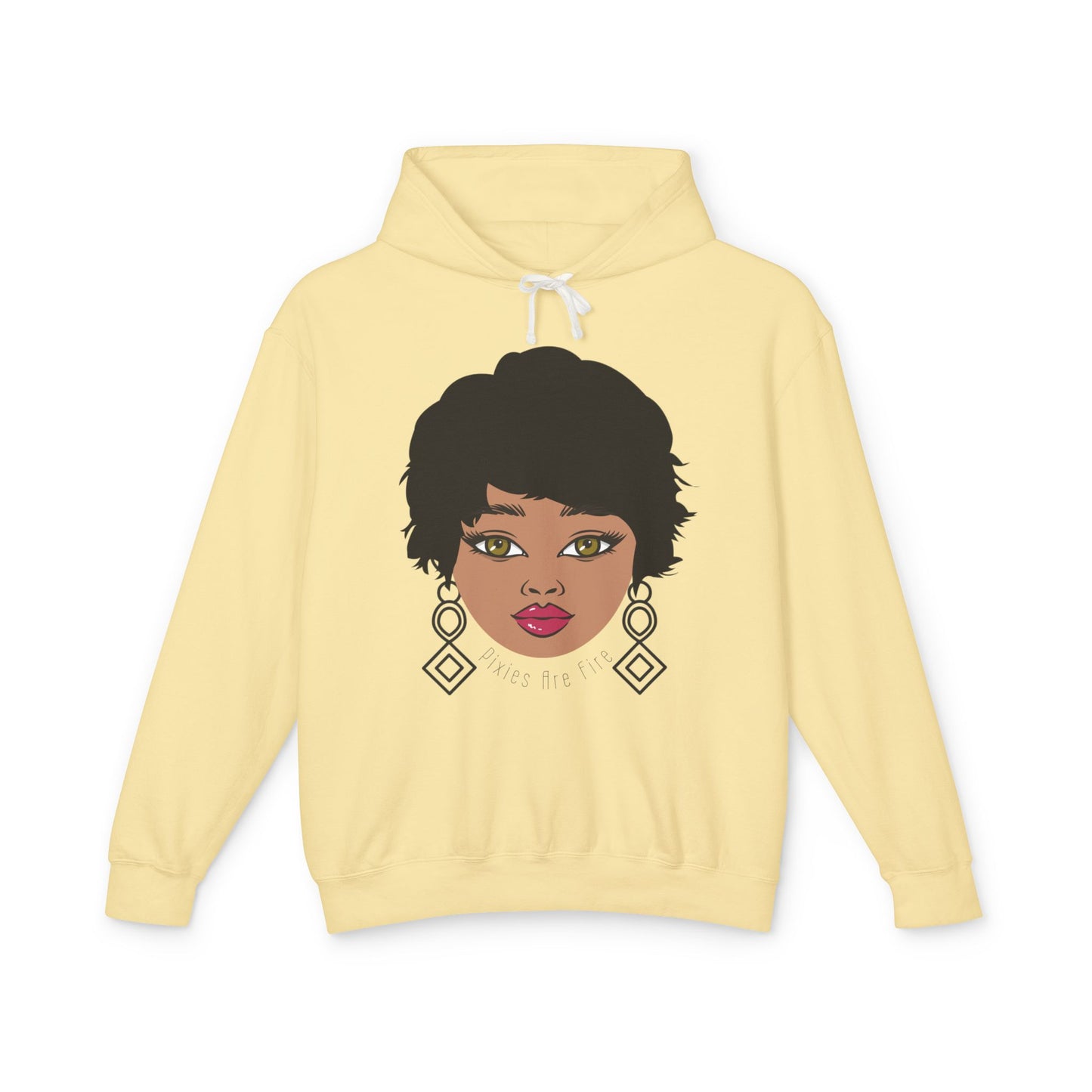 Pixie's Are Fire  Artistic Unisex Lightweight Hooded Sweatshirt,