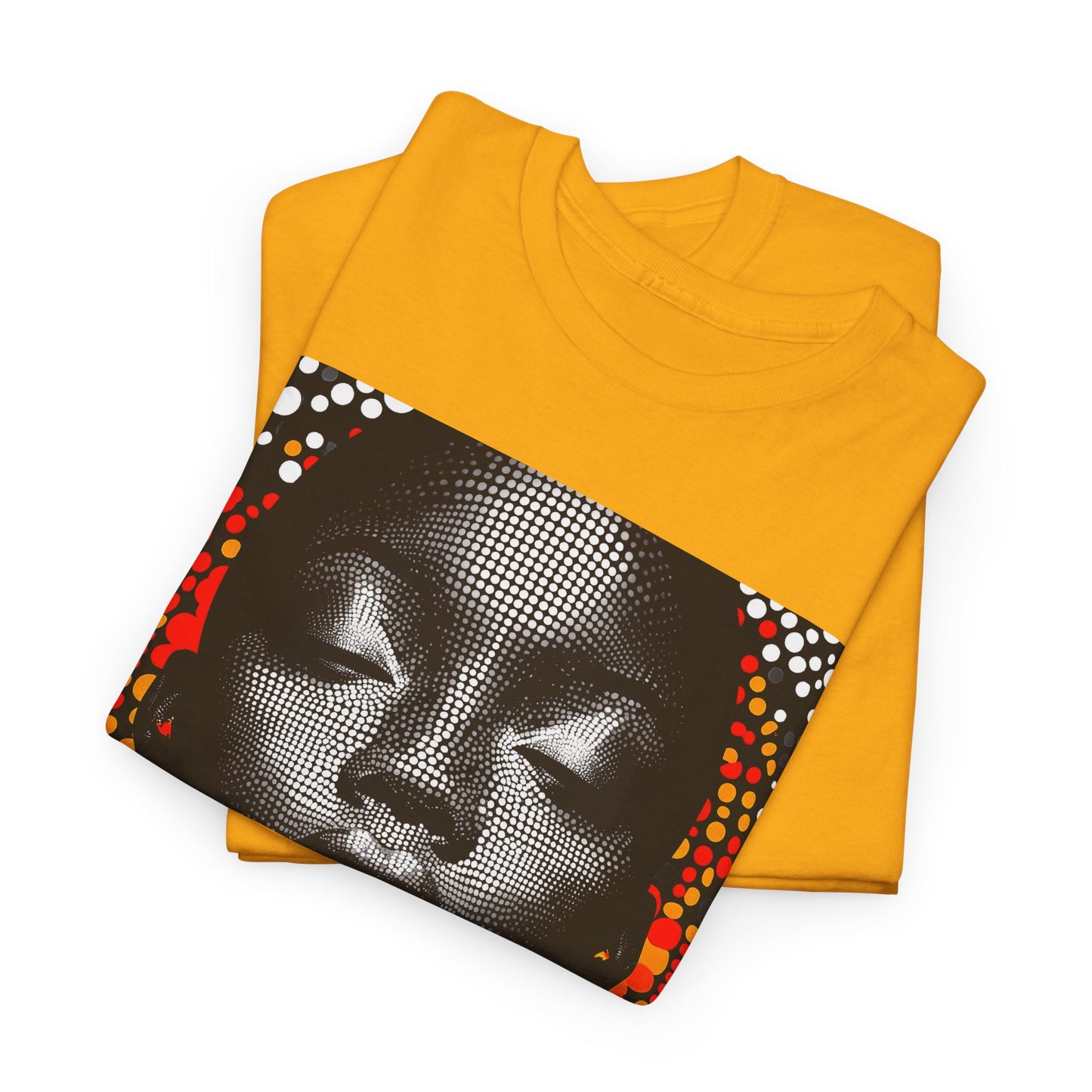 Afrocentric Dot Art Portrait Tee — Bold Black Woman Graphic T‑Shirt