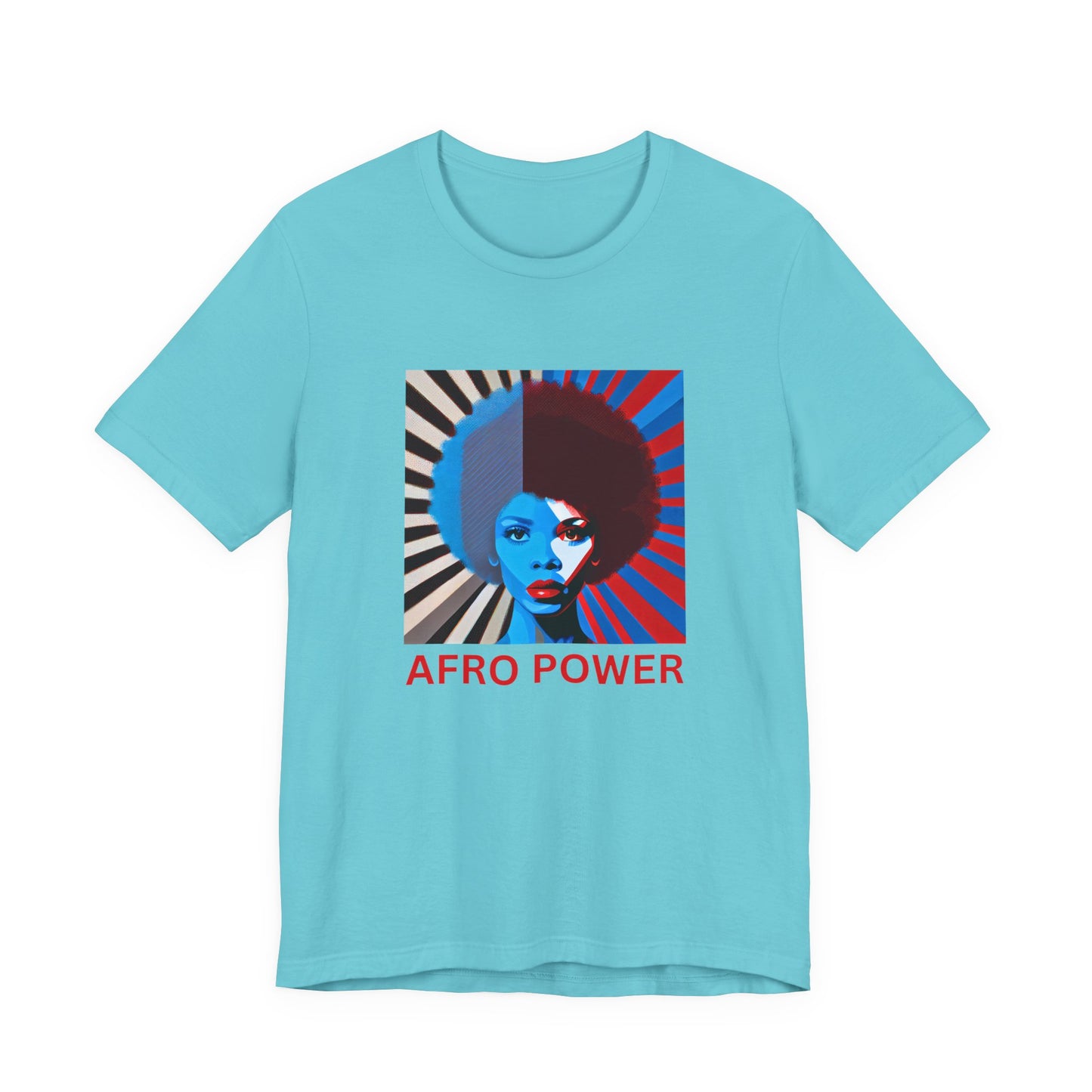 Afro Power Jersey Tee - Bold Statement T-Shirt for Cultural Pride