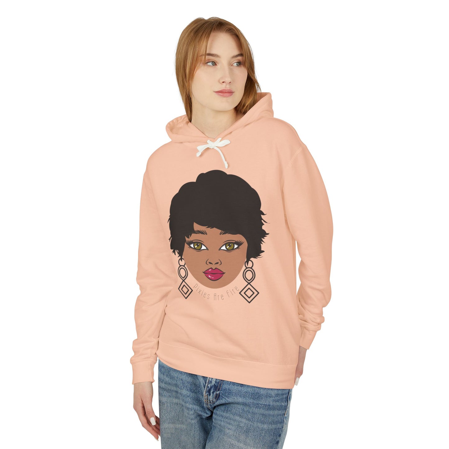 Pixie's Are Fire  Artistic Unisex Lightweight Hooded Sweatshirt,
