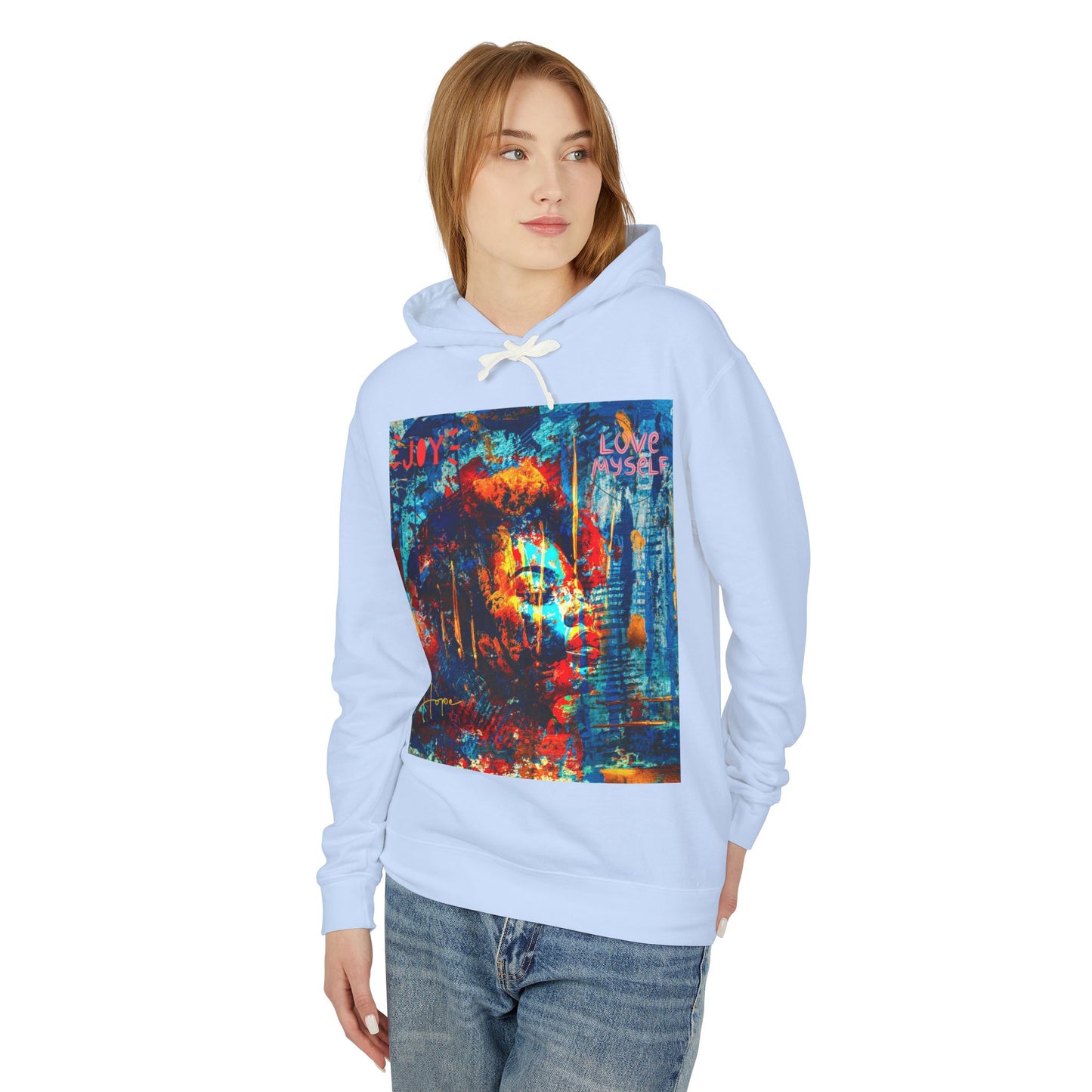 Self Love Unisex Lightweight Hooded Sweatshirt