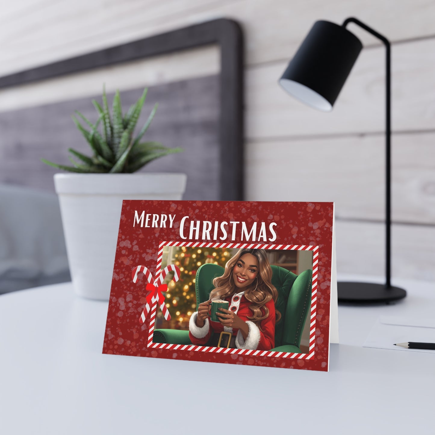 Merry Christmas Photo Greeting Card — Cozy Holiday Cheer Card