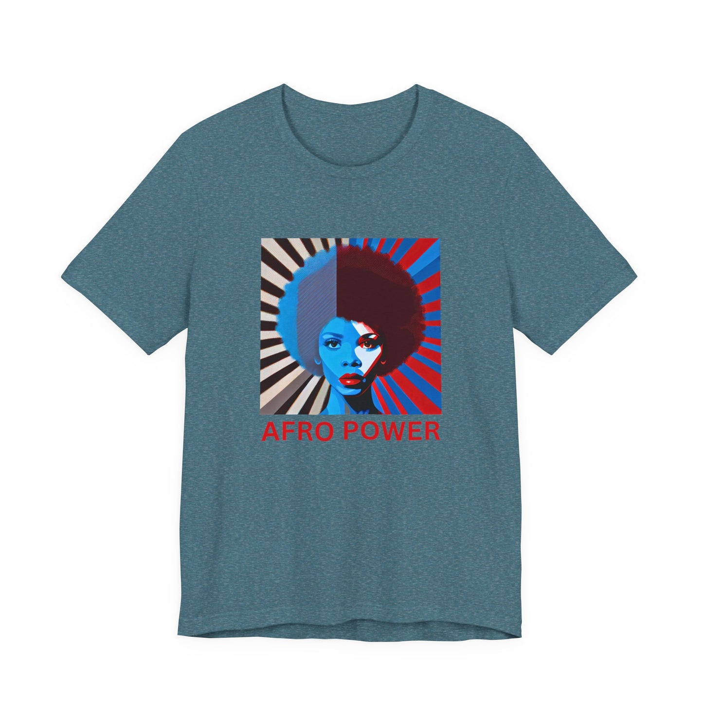 Afro Power Jersey Tee - Bold Statement T-Shirt for Cultural Pride