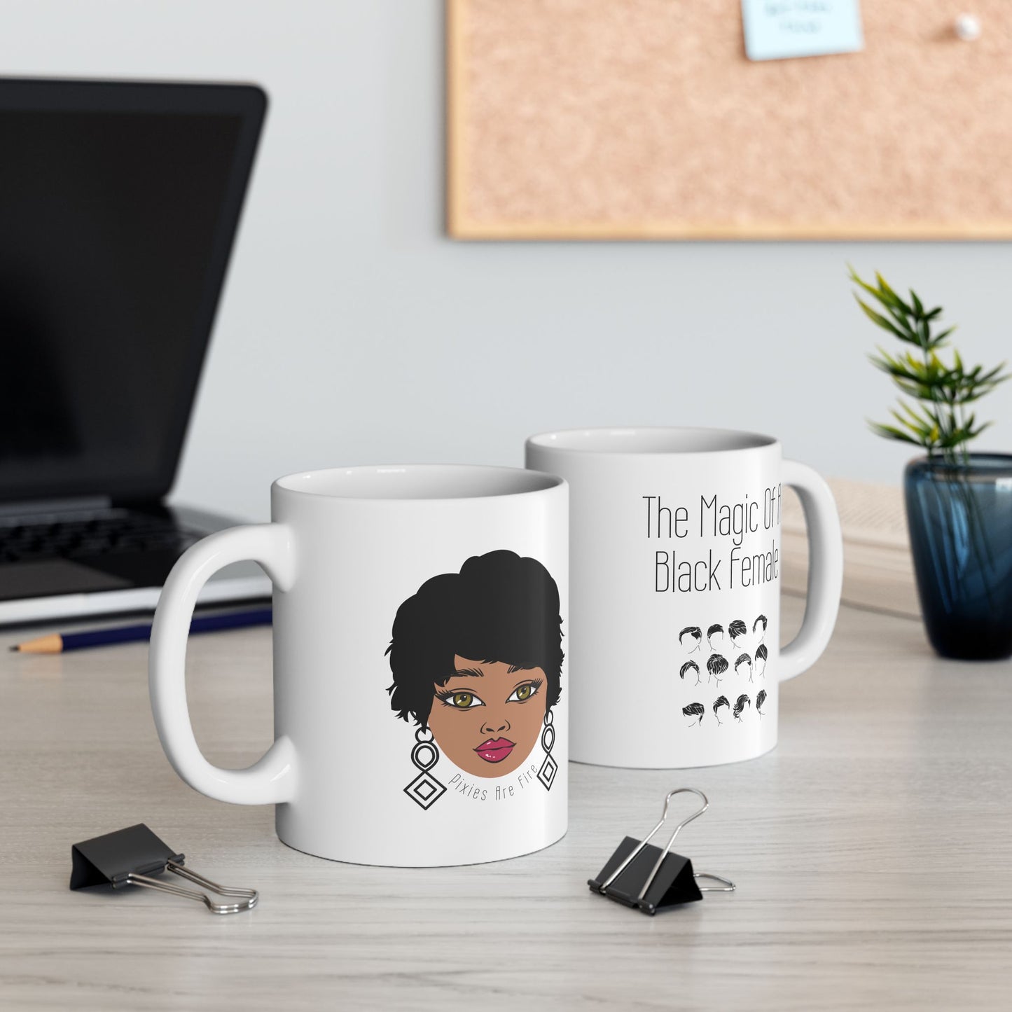 Pixie Ceramic Mug, Inspirational Coffee Cup, Gift for Women, Motivational Tea Mug, Unique Housewarming Present