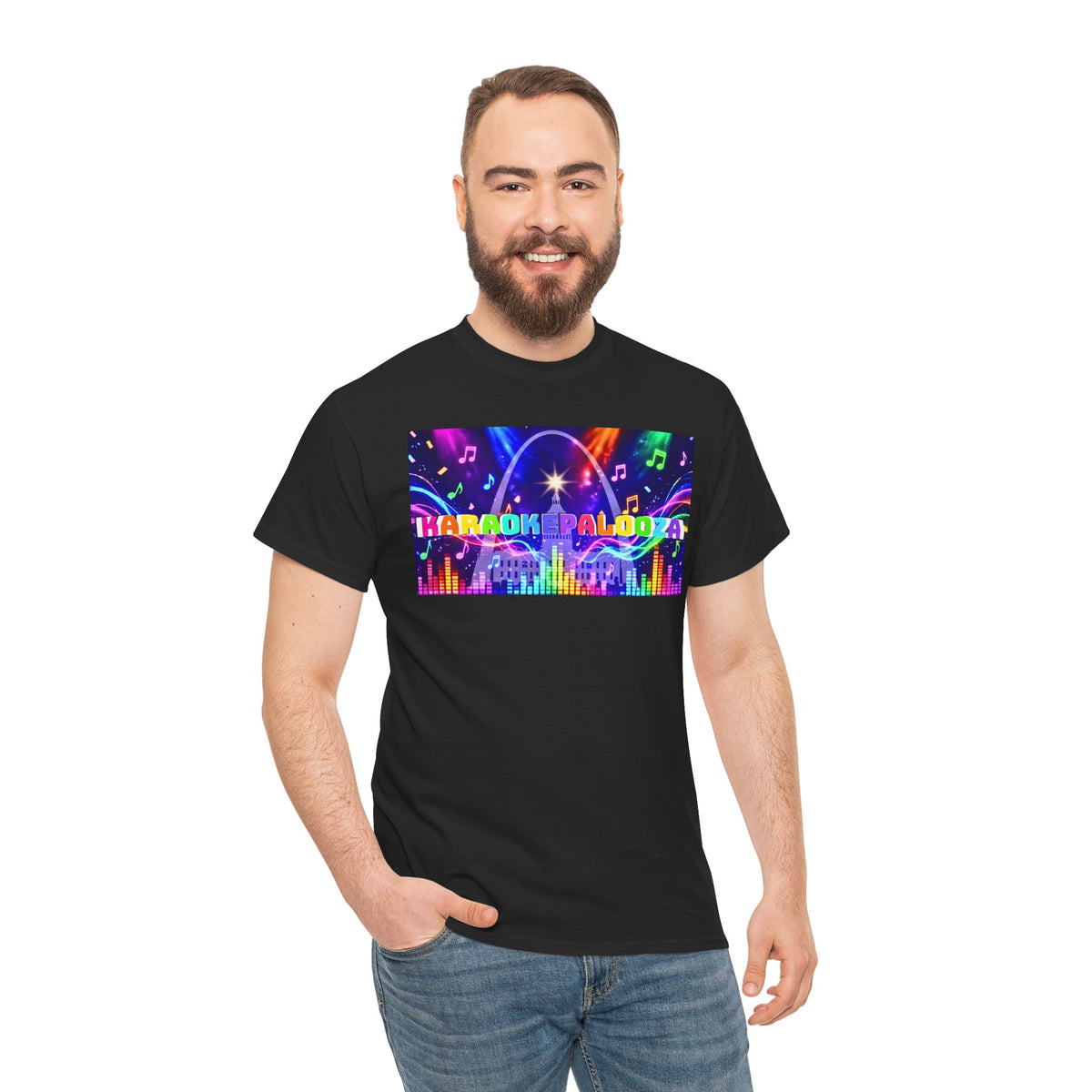 Karaokepalooza Graphic Tee — Neon Music Festival T‑Shirt