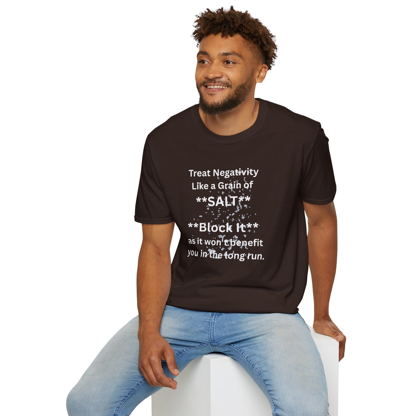 Negativity Boundaries T-Shirt — "Treat Negativity Like a Grain of SALT" Motivational Tee