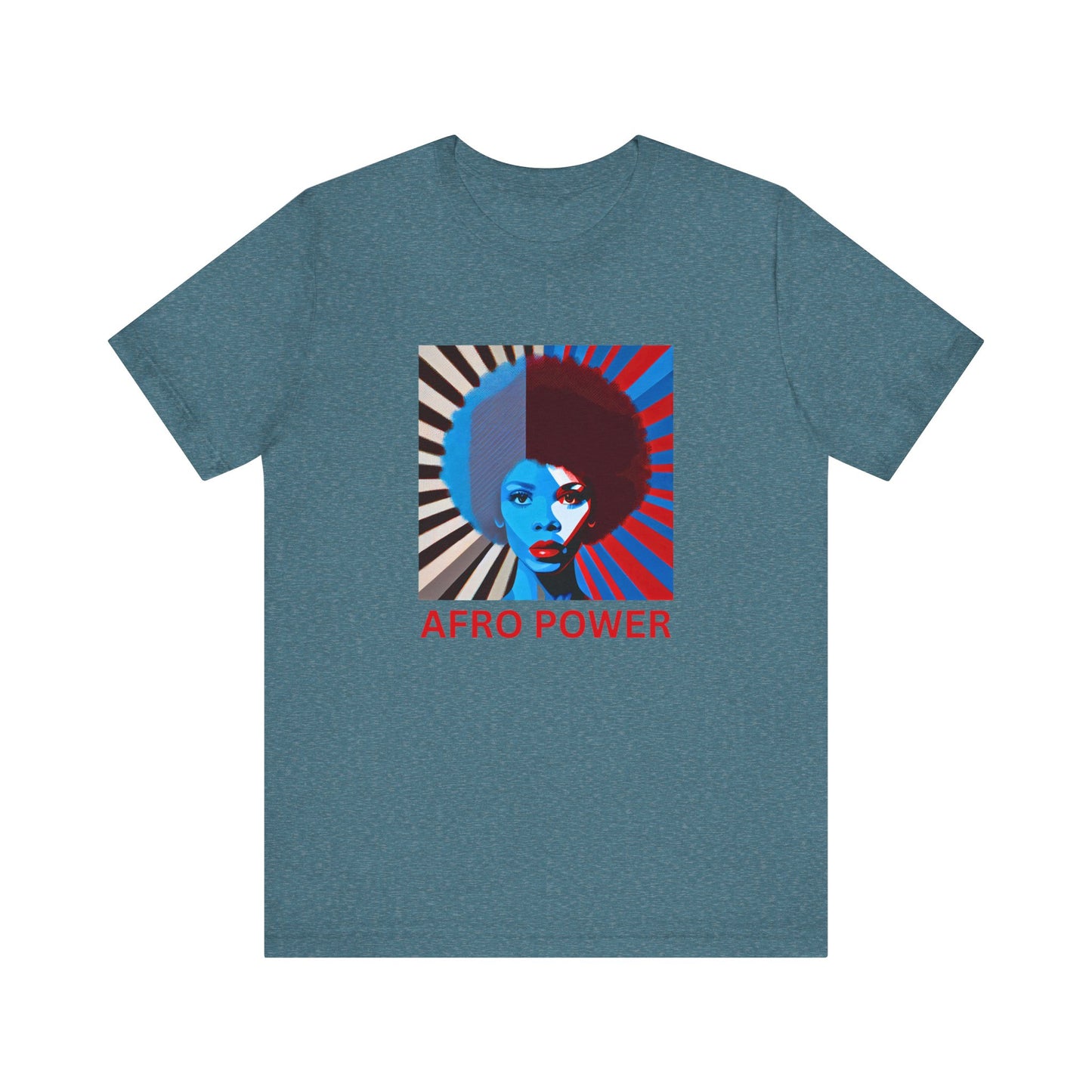Afro Power Jersey Tee - Bold Statement T-Shirt for Cultural Pride