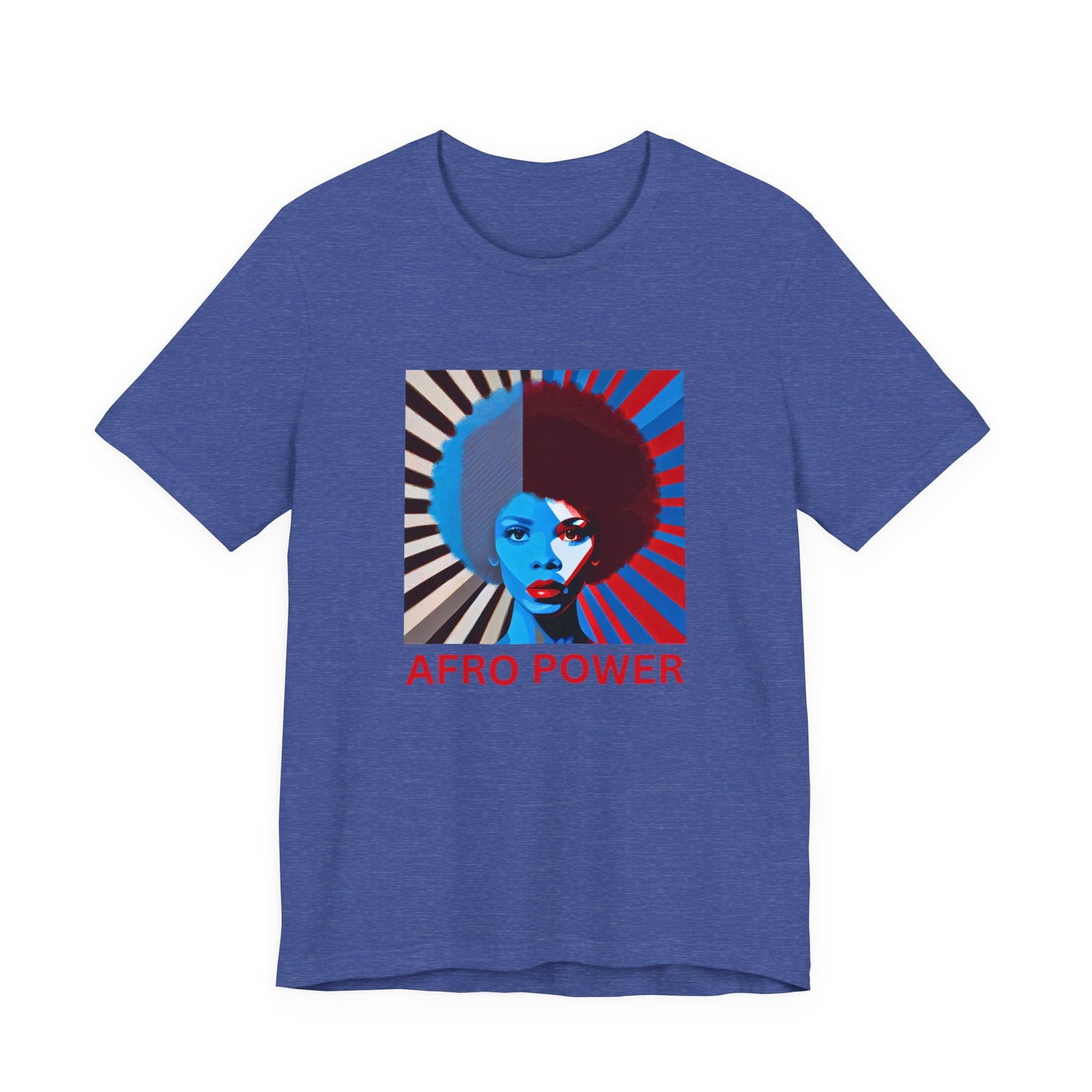 Afro Power Jersey Tee - Bold Statement T-Shirt for Cultural Pride